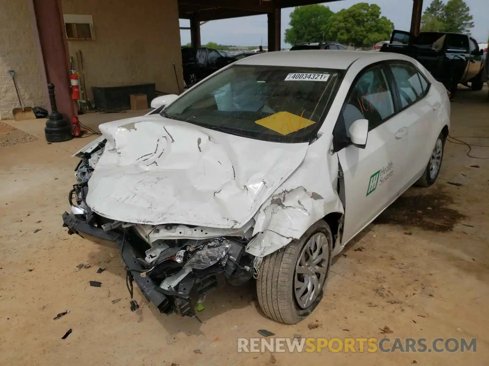 2 Photograph of a damaged car 5YFBURHE9KP930330 TOYOTA COROLLA 2019