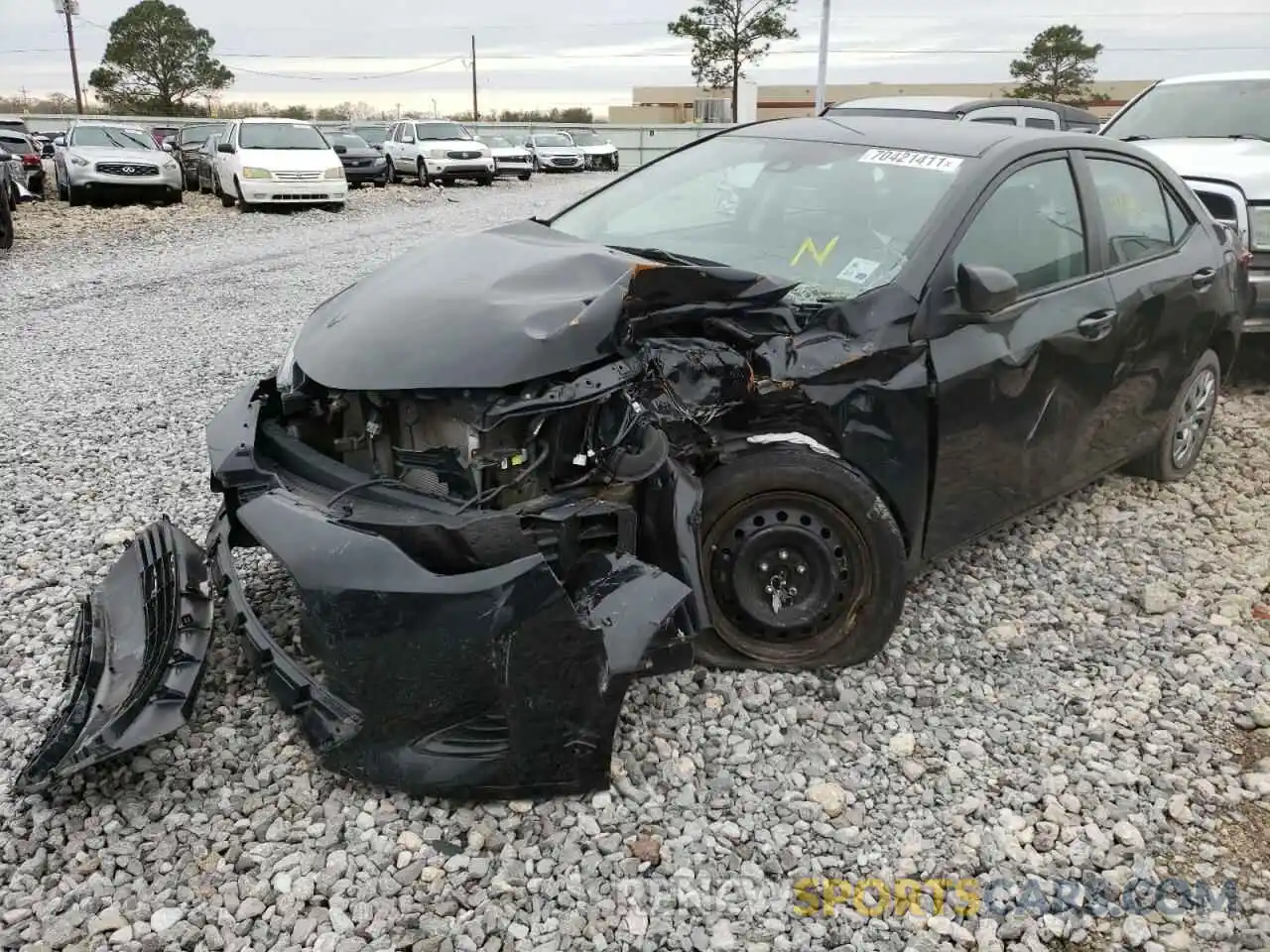 2 Photograph of a damaged car 5YFBURHE9KP931087 TOYOTA COROLLA 2019