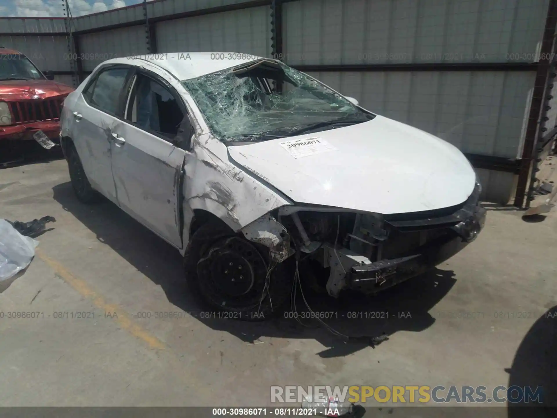 1 Photograph of a damaged car 5YFBURHE9KP931476 TOYOTA COROLLA 2019