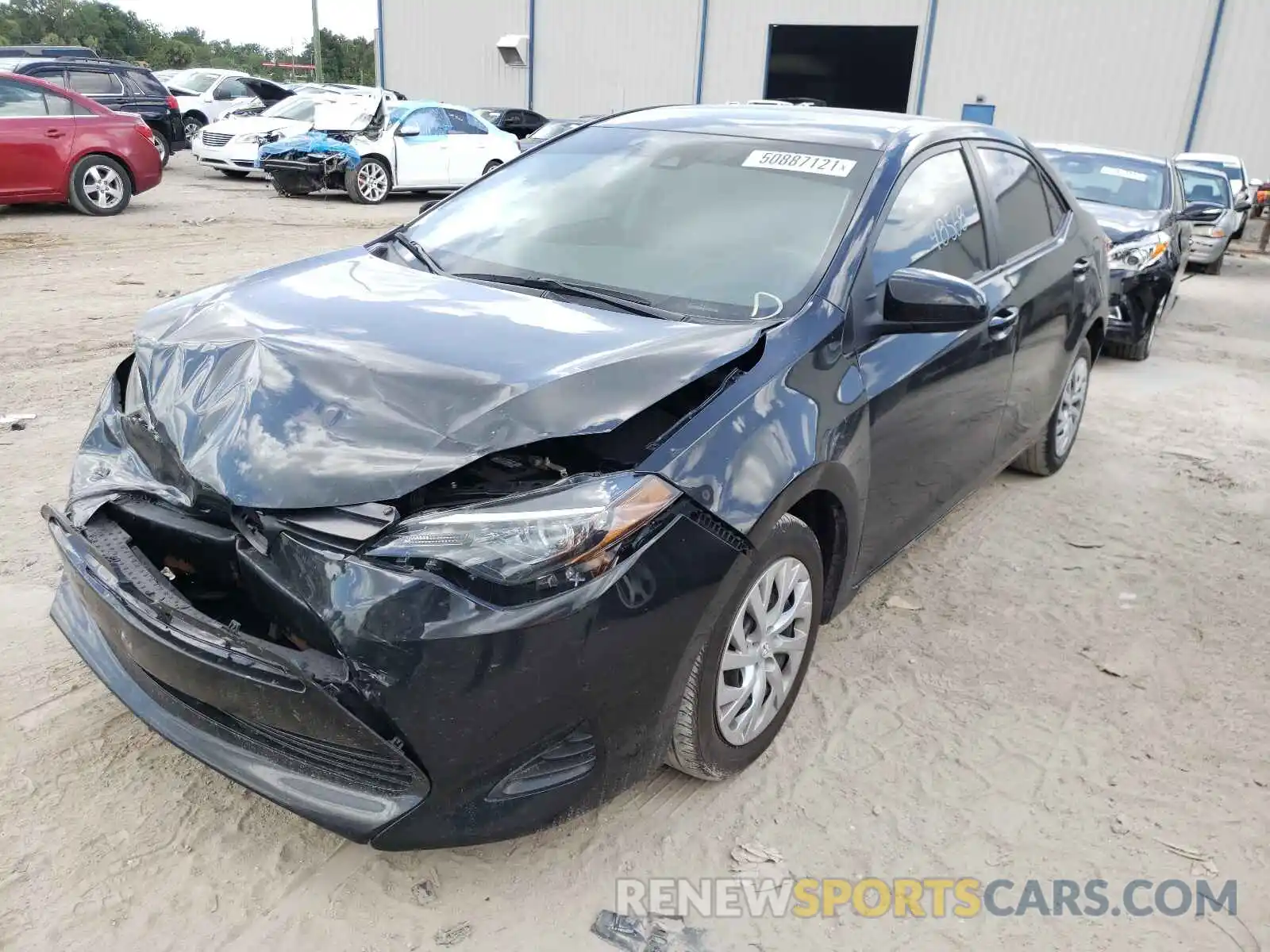 2 Photograph of a damaged car 5YFBURHE9KP933857 TOYOTA COROLLA 2019