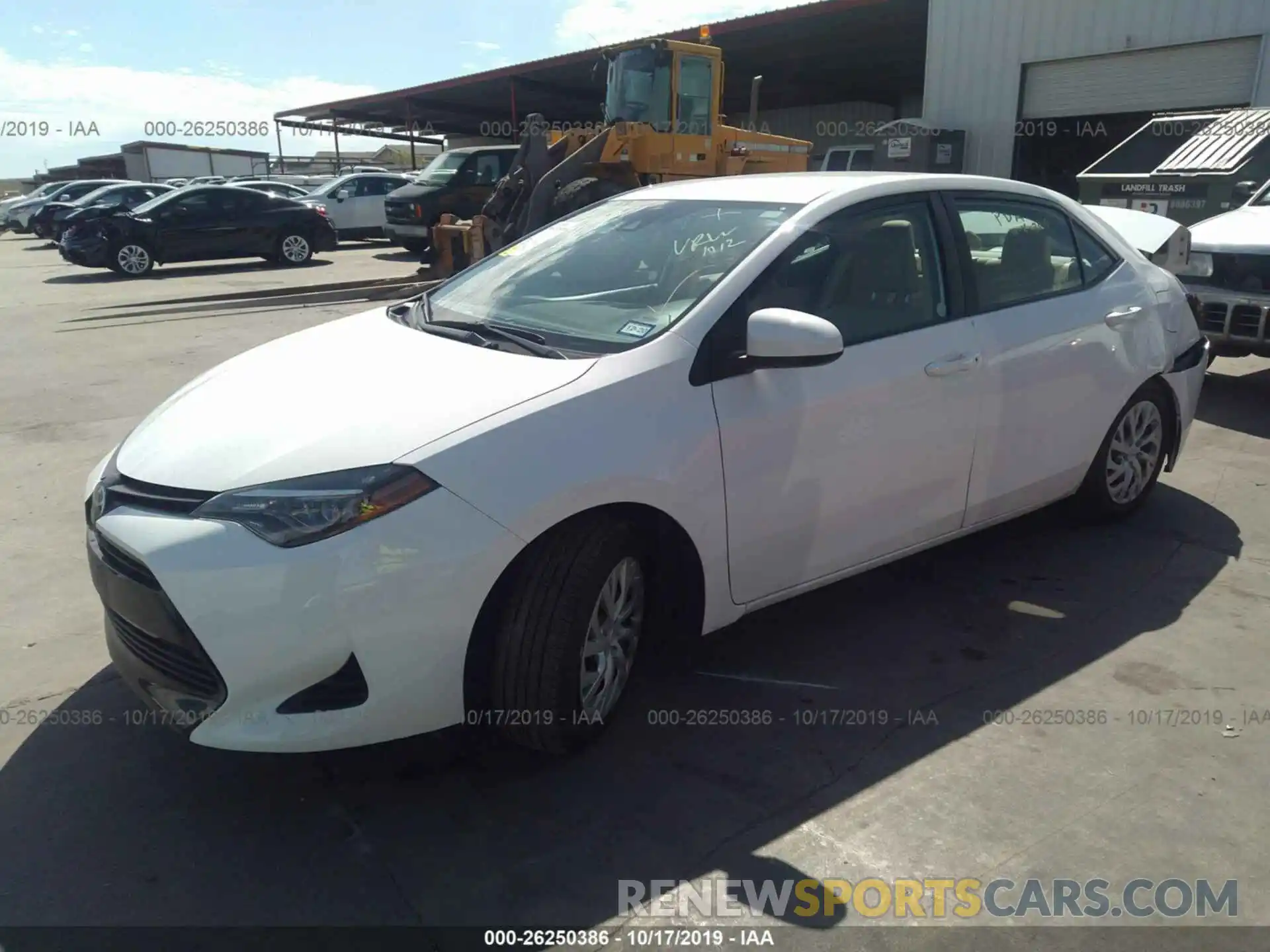 2 Photograph of a damaged car 5YFBURHE9KP935074 TOYOTA COROLLA 2019