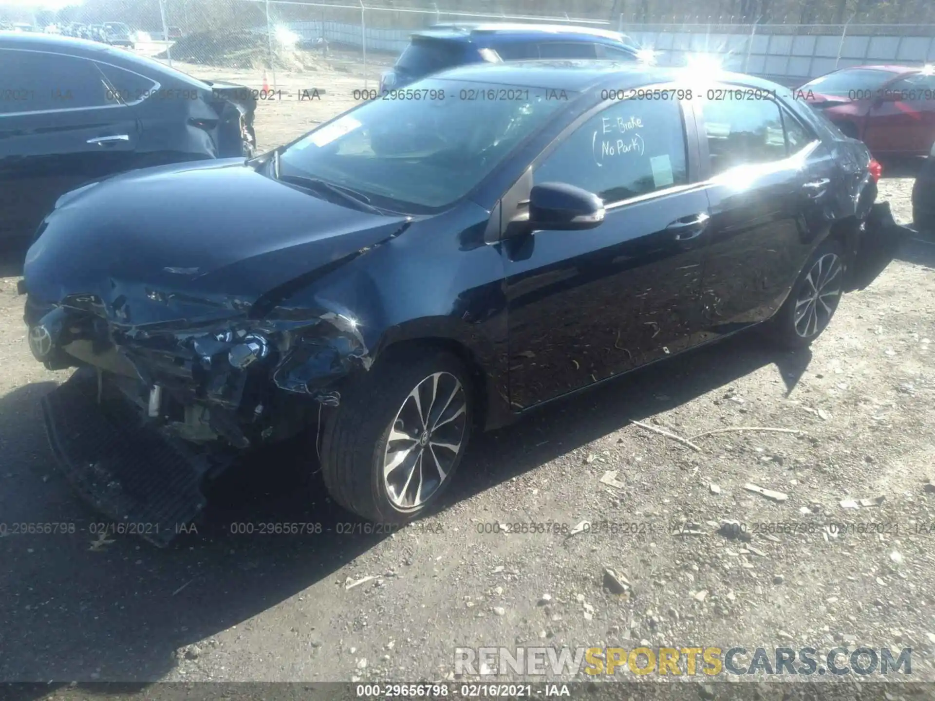 2 Photograph of a damaged car 5YFBURHE9KP935561 TOYOTA COROLLA 2019