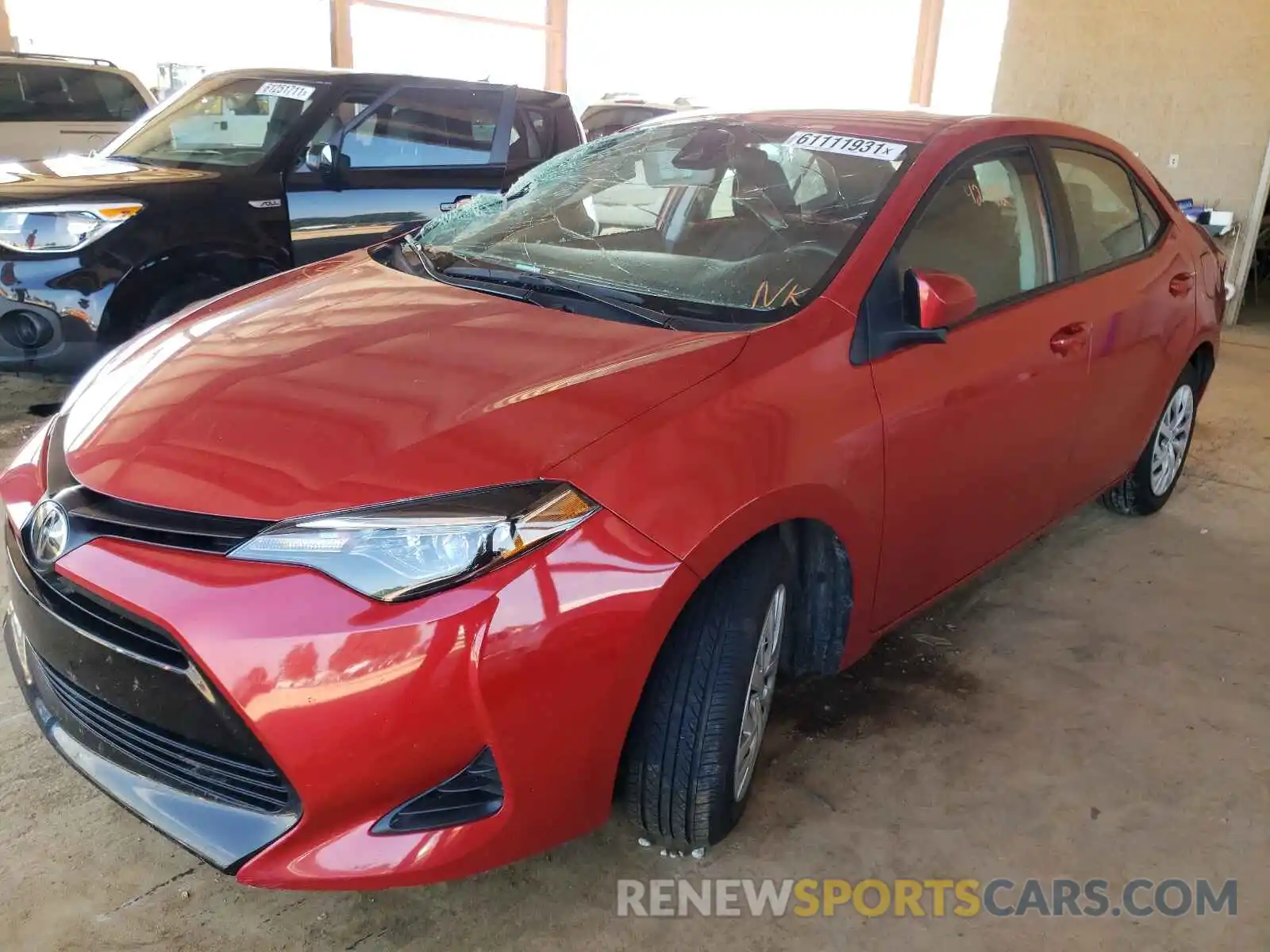 2 Photograph of a damaged car 5YFBURHE9KP935950 TOYOTA COROLLA 2019