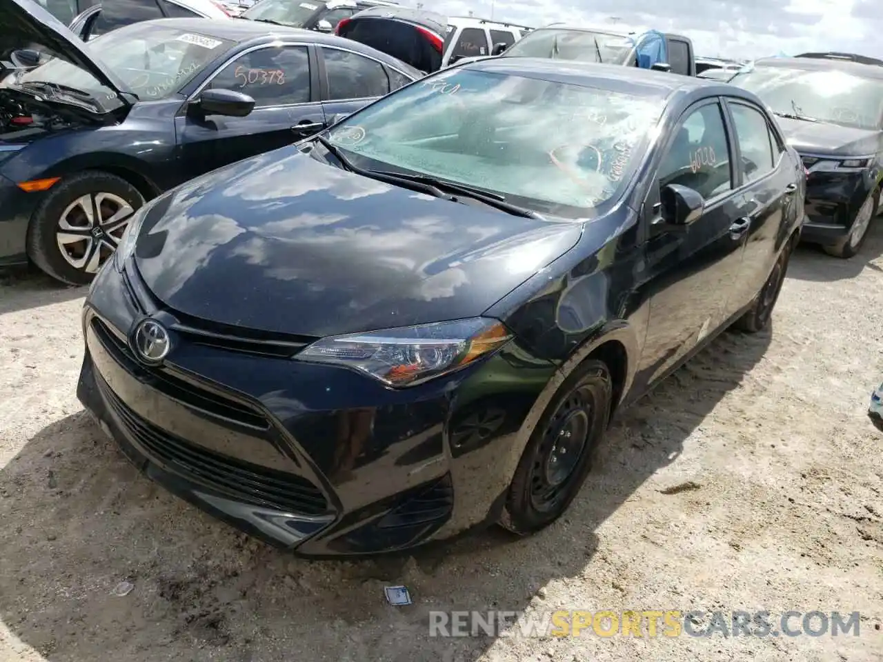 2 Photograph of a damaged car 5YFBURHE9KP936032 TOYOTA COROLLA 2019