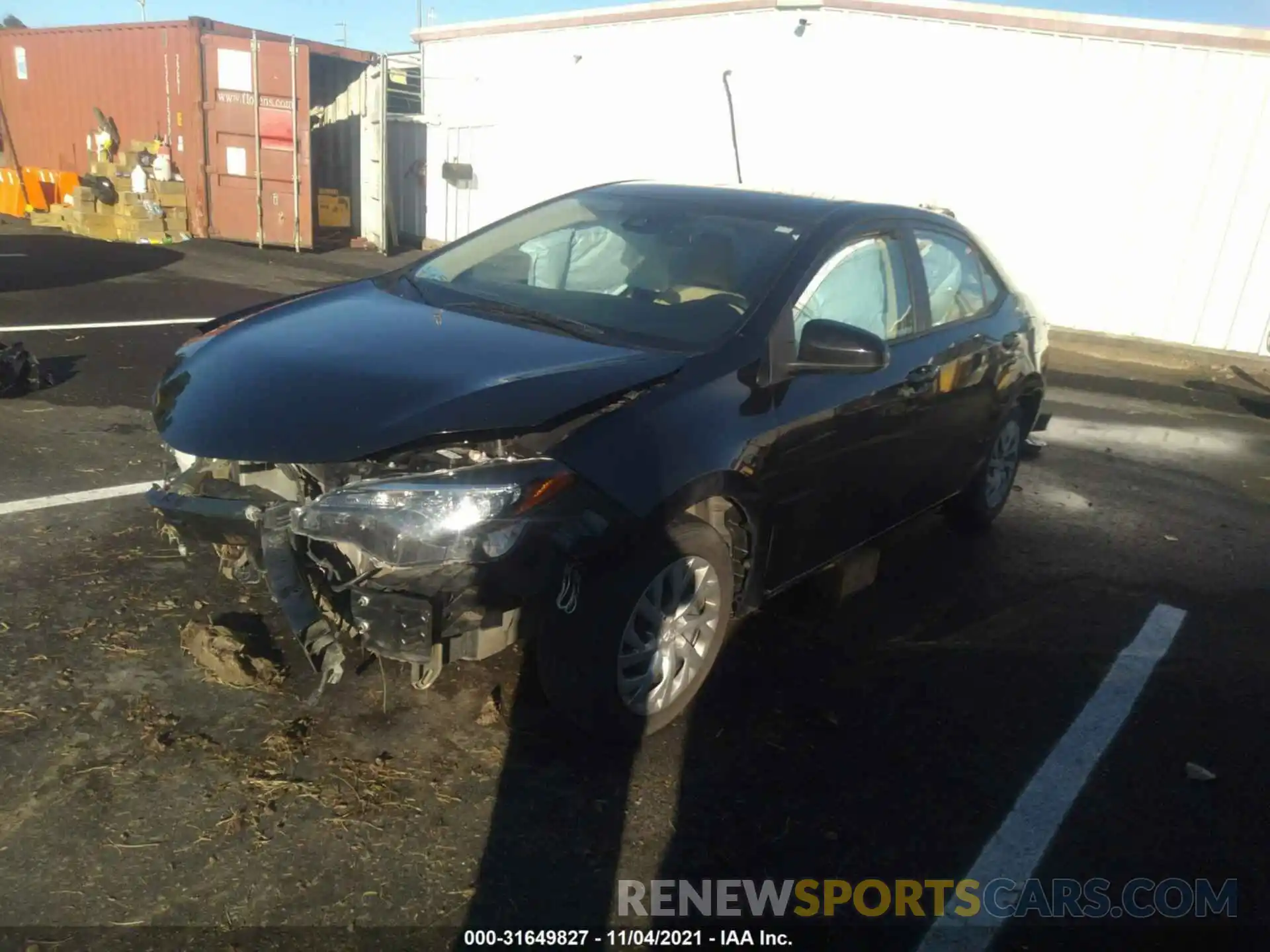 2 Photograph of a damaged car 5YFBURHE9KP936712 TOYOTA COROLLA 2019