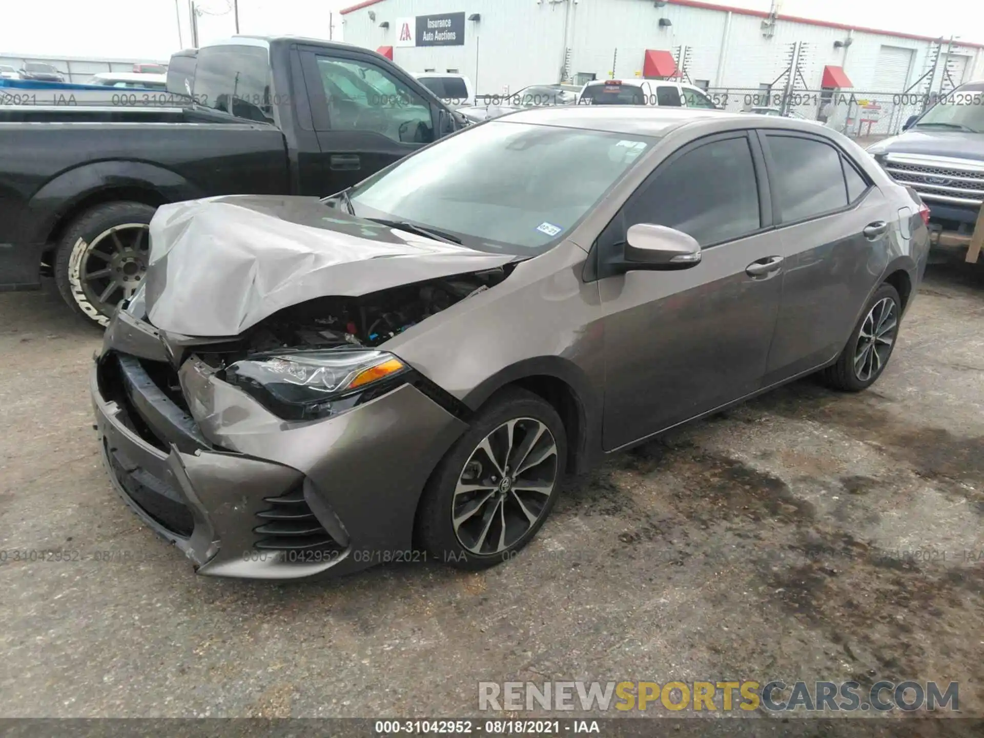 2 Photograph of a damaged car 5YFBURHE9KP937181 TOYOTA COROLLA 2019