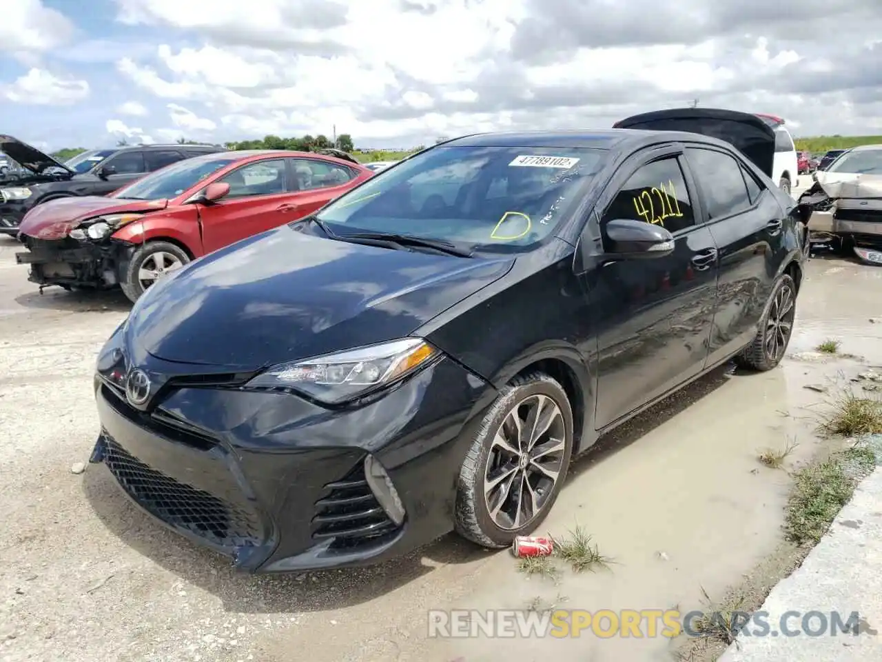 2 Photograph of a damaged car 5YFBURHE9KP937472 TOYOTA COROLLA 2019