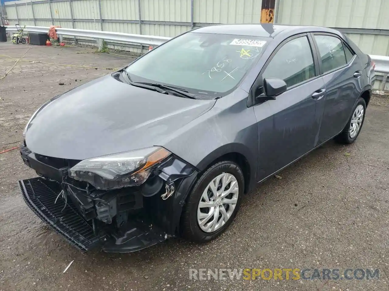 2 Photograph of a damaged car 5YFBURHE9KP937858 TOYOTA COROLLA 2019