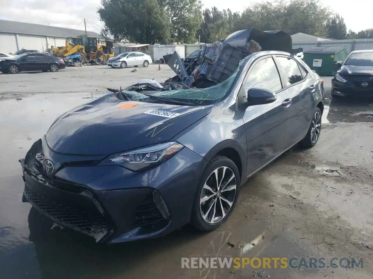 2 Photograph of a damaged car 5YFBURHE9KP937911 TOYOTA COROLLA 2019