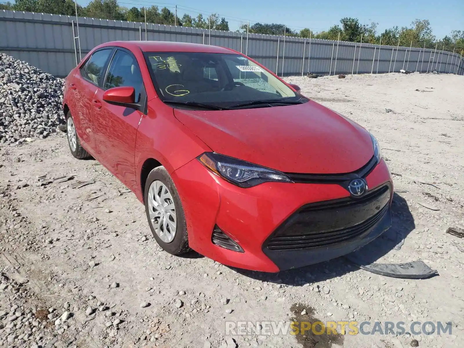 1 Photograph of a damaged car 5YFBURHE9KP938878 TOYOTA COROLLA 2019