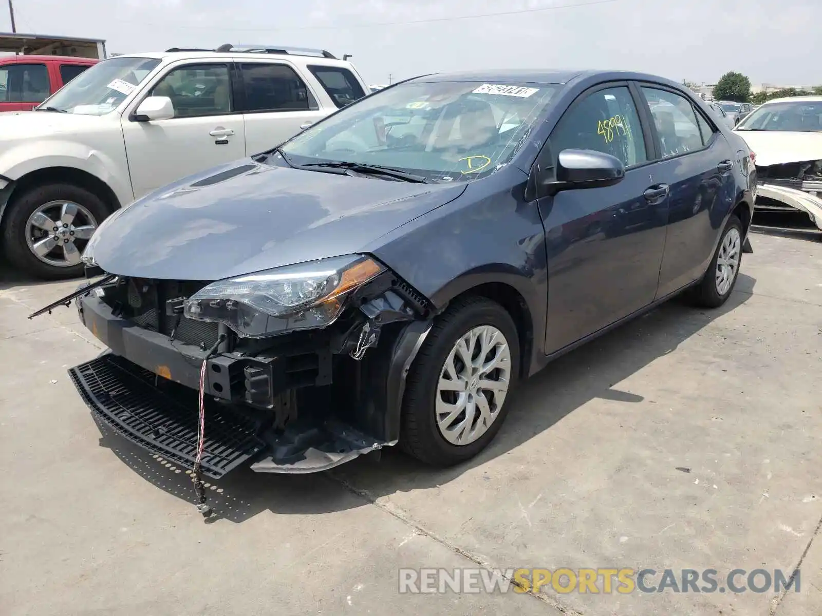 2 Photograph of a damaged car 5YFBURHE9KP939285 TOYOTA COROLLA 2019