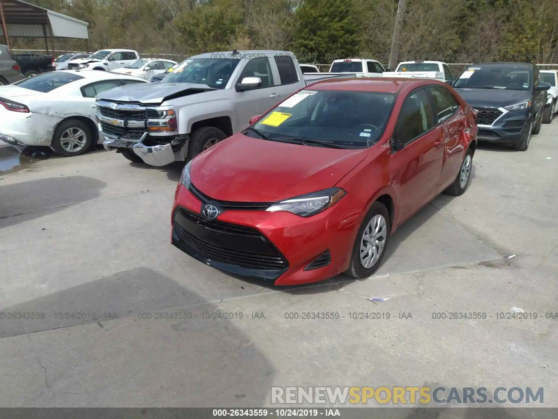 2 Photograph of a damaged car 5YFBURHE9KP939612 TOYOTA COROLLA 2019