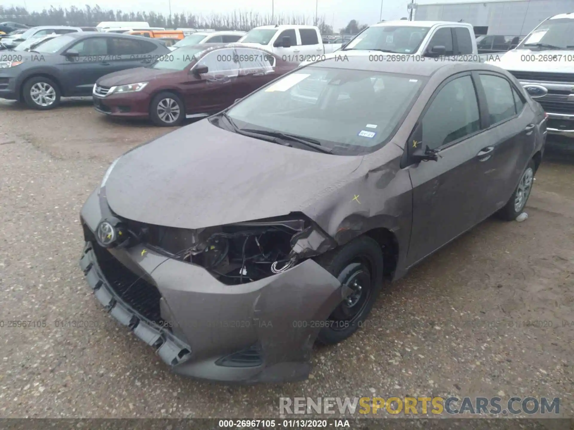 2 Photograph of a damaged car 5YFBURHE9KP939853 TOYOTA COROLLA 2019