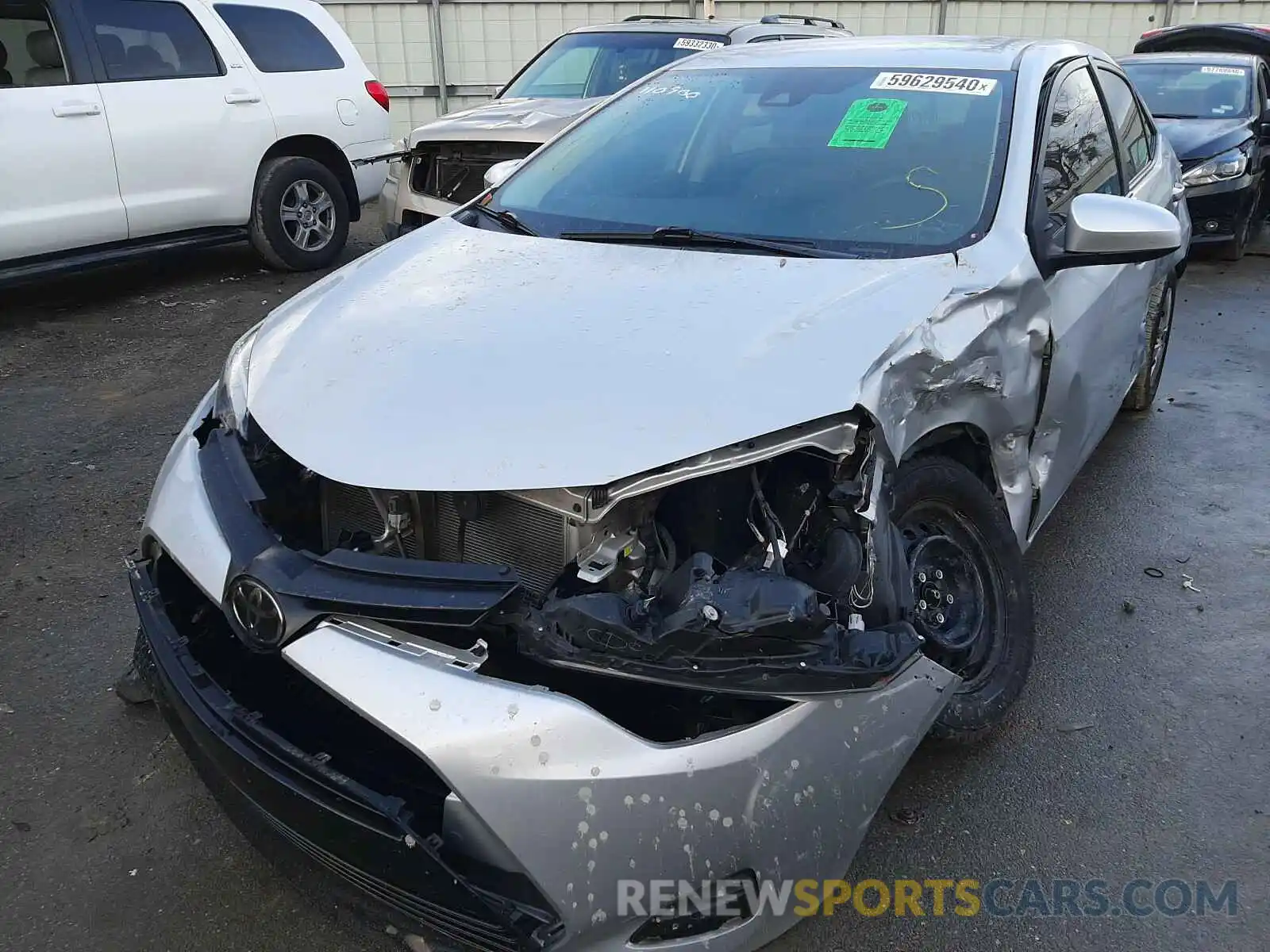 2 Photograph of a damaged car 5YFBURHE9KP939898 TOYOTA COROLLA 2019