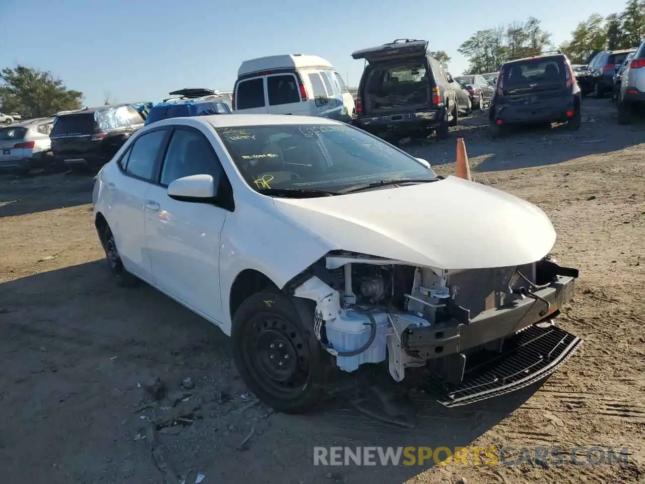 1 Photograph of a damaged car 5YFBURHE9KP940369 TOYOTA COROLLA 2019