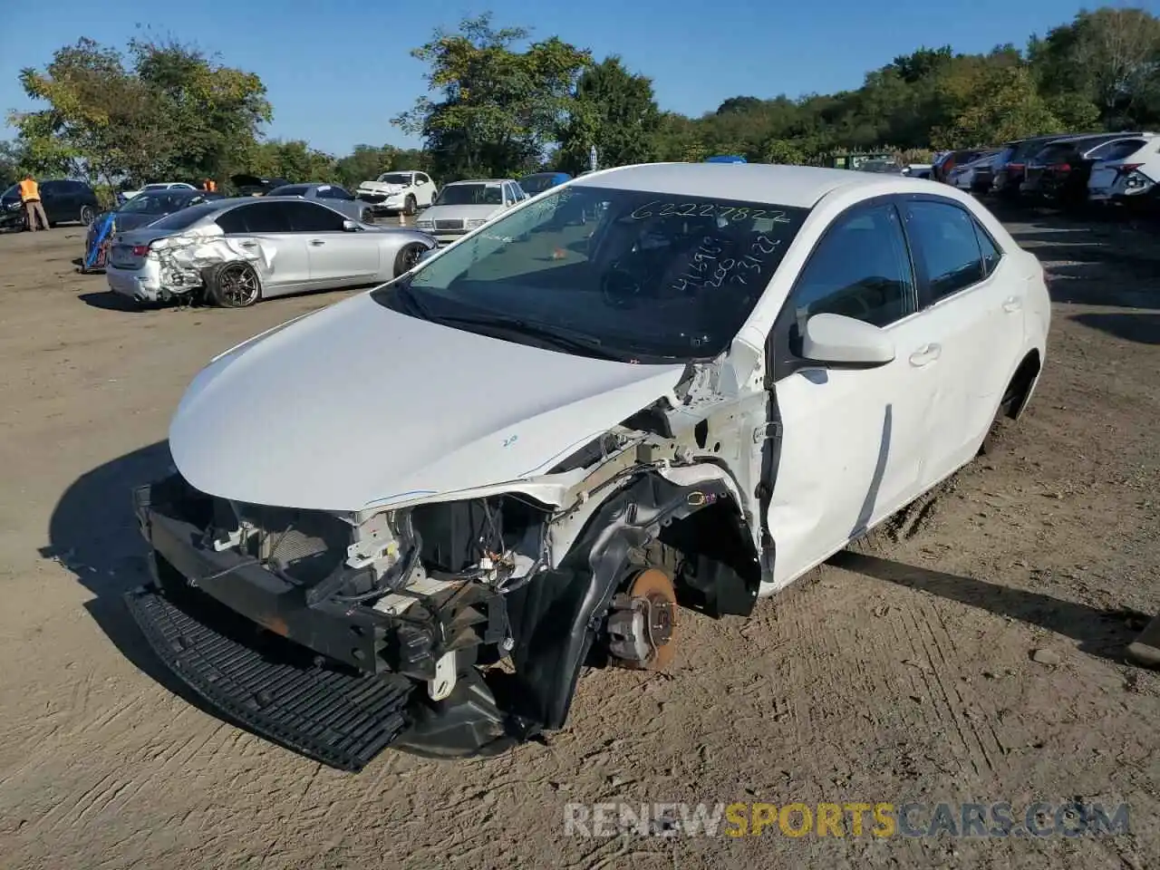 2 Photograph of a damaged car 5YFBURHE9KP940369 TOYOTA COROLLA 2019