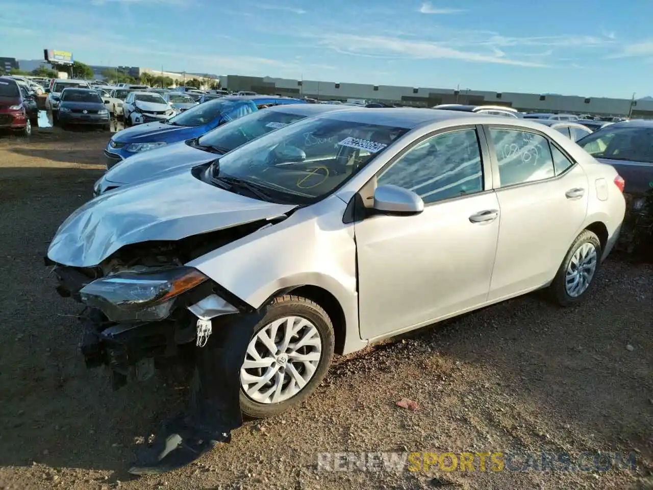 1 Photograph of a damaged car 5YFBURHE9KP940484 TOYOTA COROLLA 2019