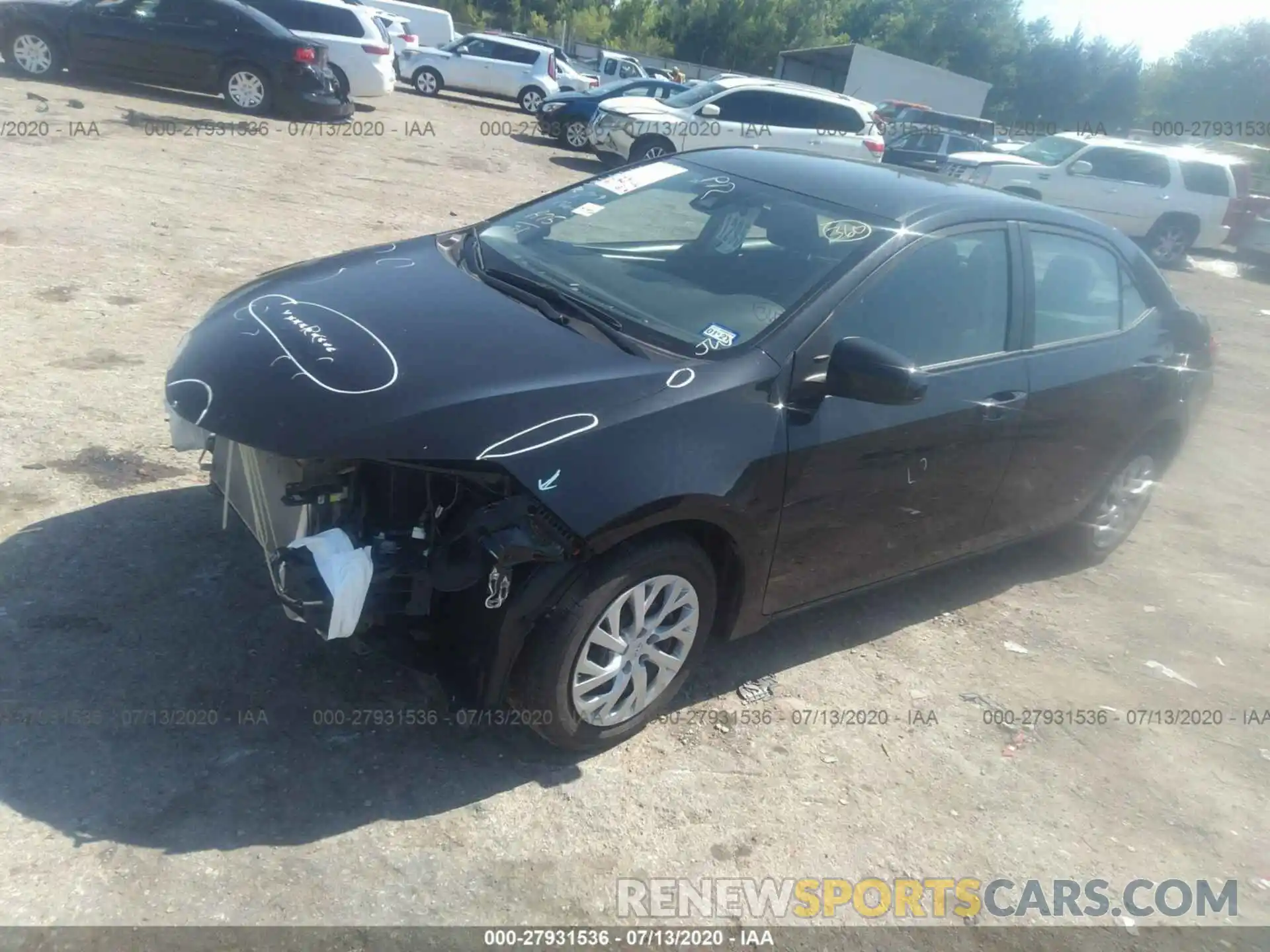 2 Photograph of a damaged car 5YFBURHE9KP941179 TOYOTA COROLLA 2019