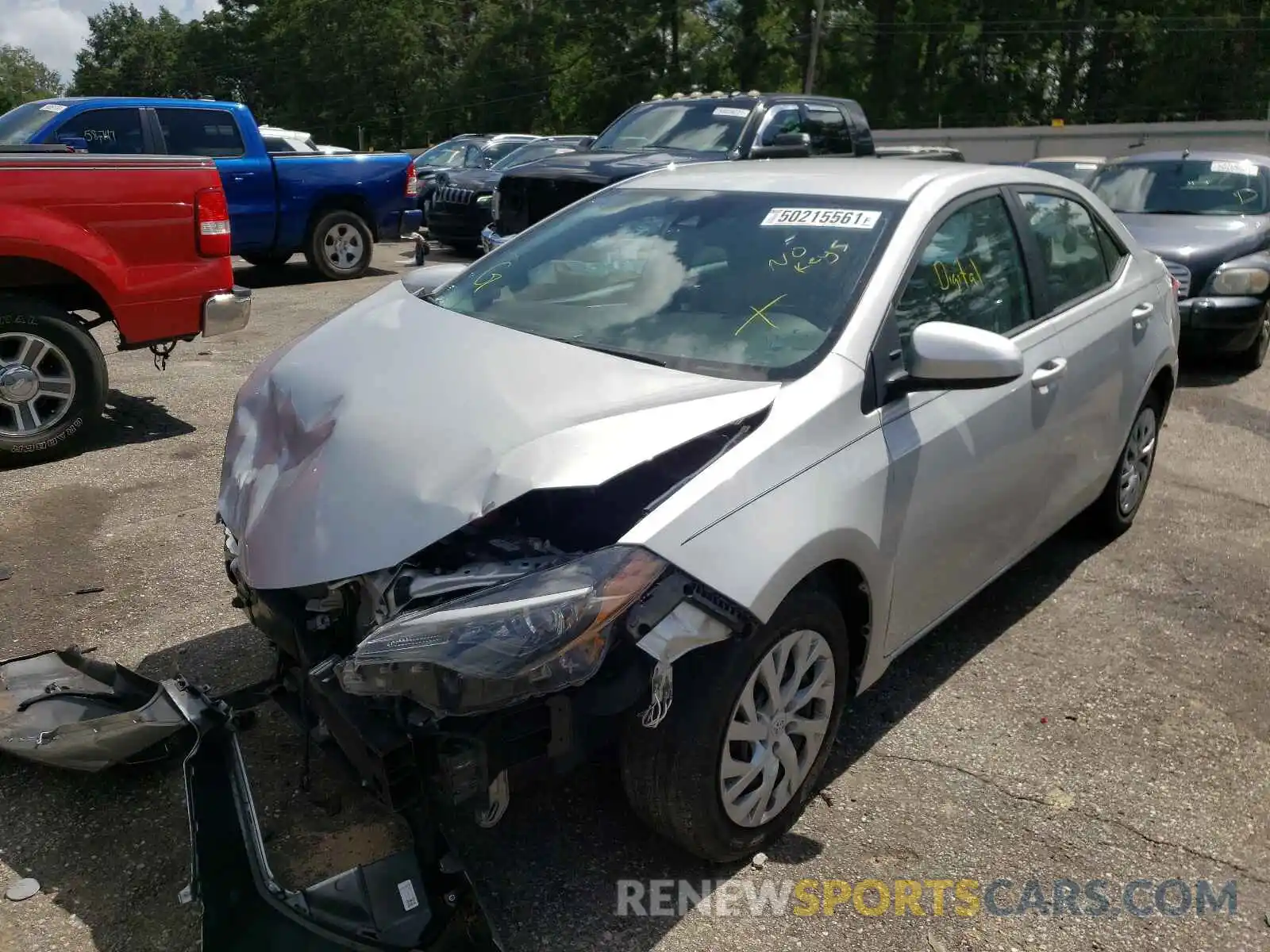 2 Photograph of a damaged car 5YFBURHE9KP941800 TOYOTA COROLLA 2019