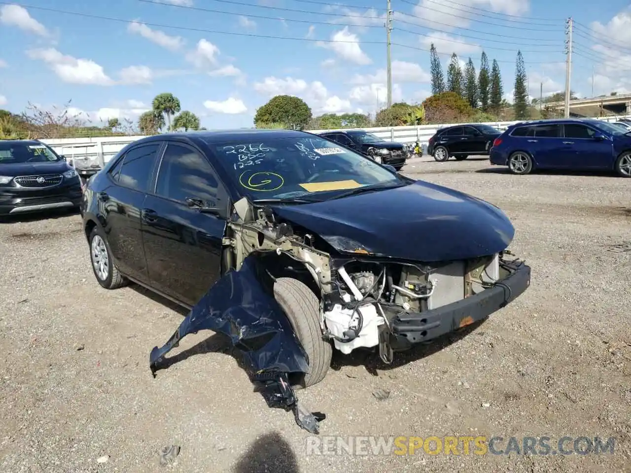 1 Photograph of a damaged car 5YFBURHE9KP942266 TOYOTA COROLLA 2019