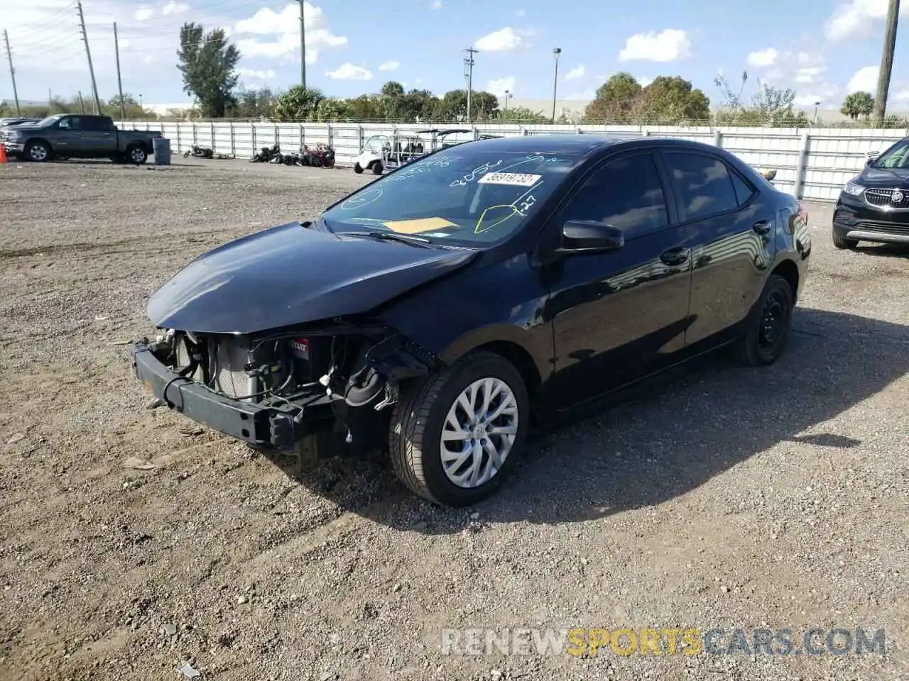 2 Photograph of a damaged car 5YFBURHE9KP942266 TOYOTA COROLLA 2019