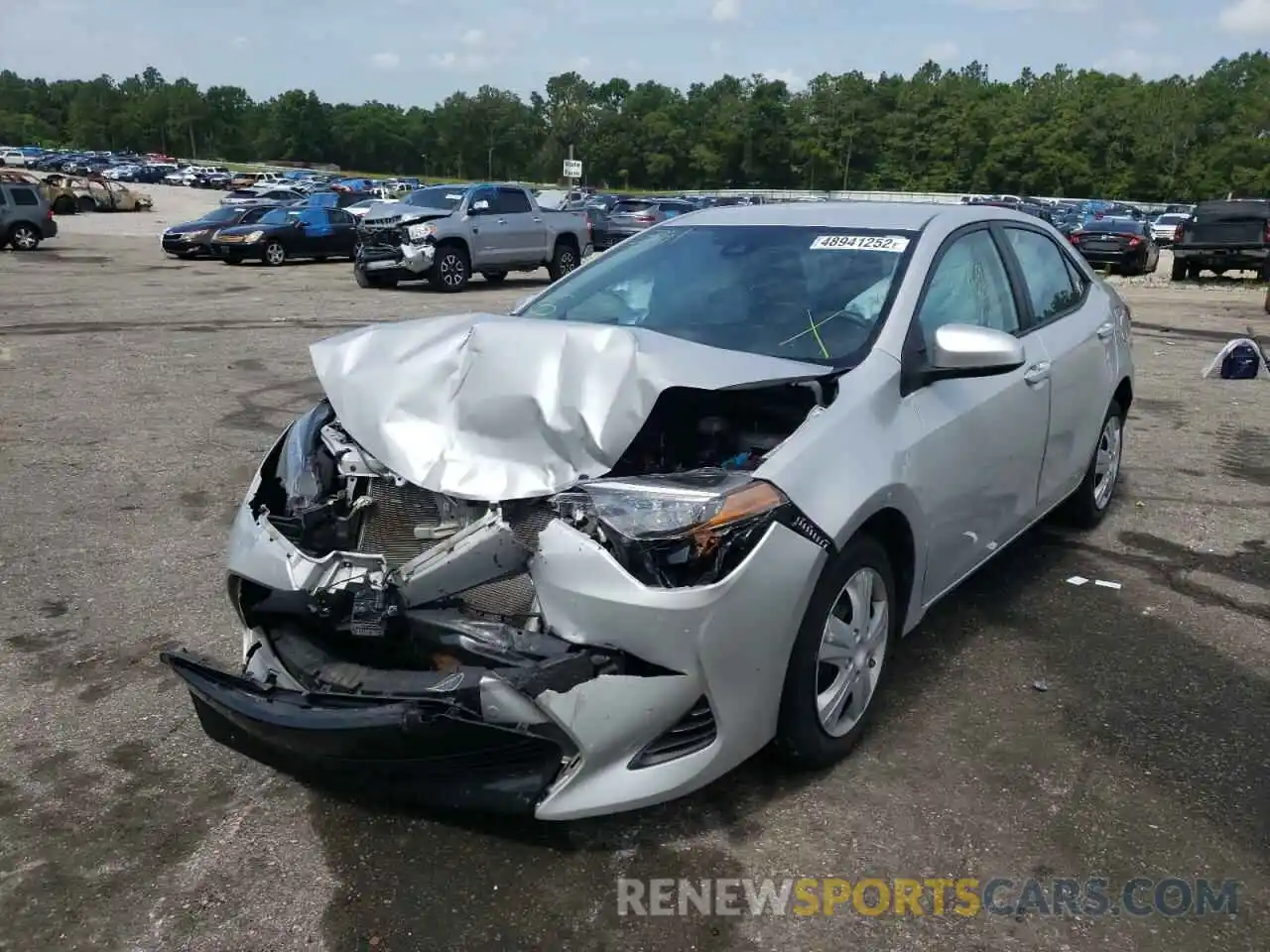 2 Photograph of a damaged car 5YFBURHE9KP944258 TOYOTA COROLLA 2019