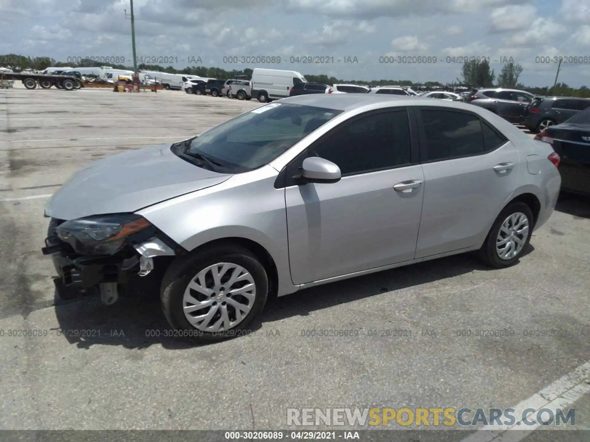 2 Photograph of a damaged car 5YFBURHE9KP945491 TOYOTA COROLLA 2019