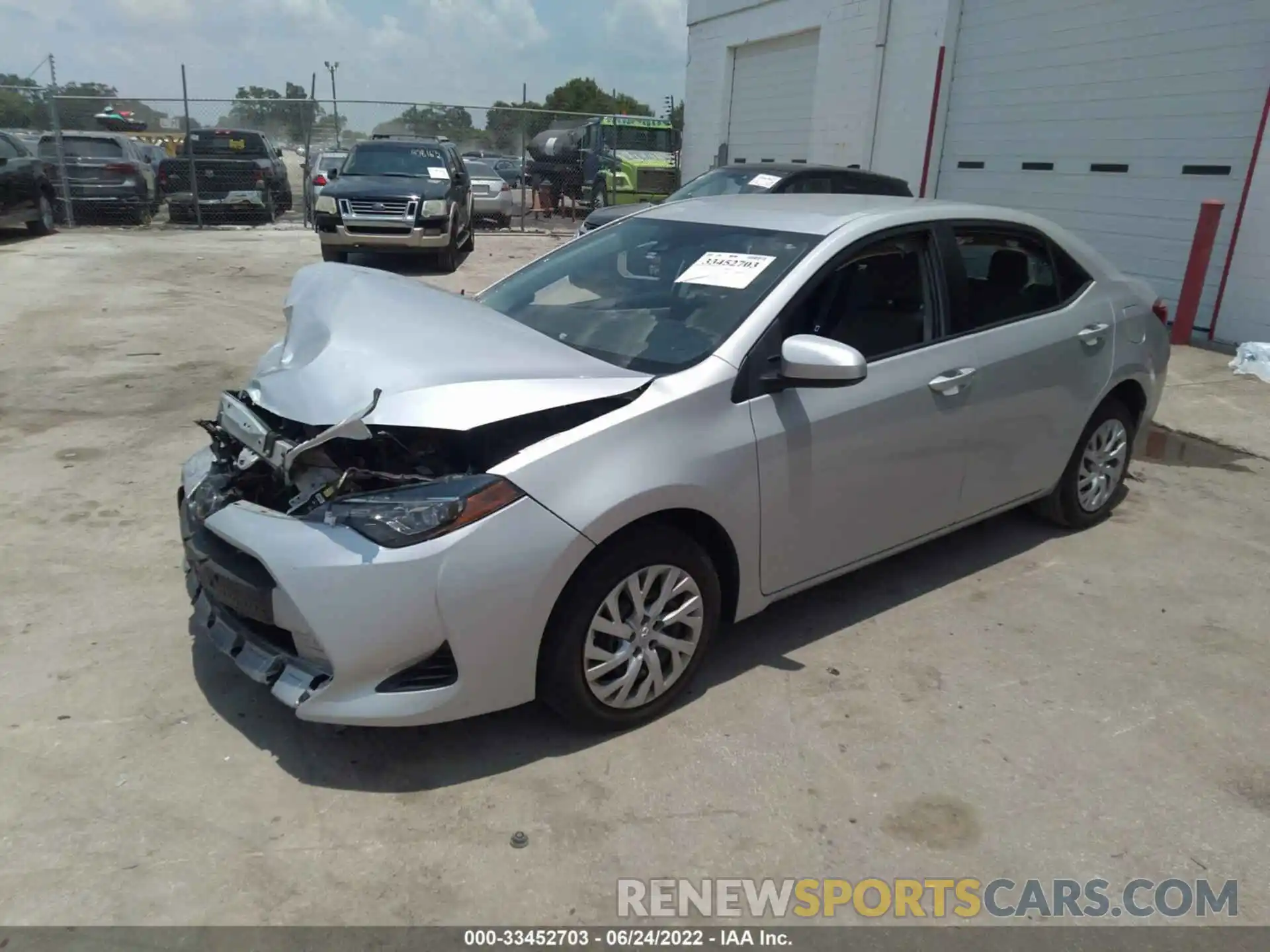 2 Photograph of a damaged car 5YFBURHE9KP945815 TOYOTA COROLLA 2019