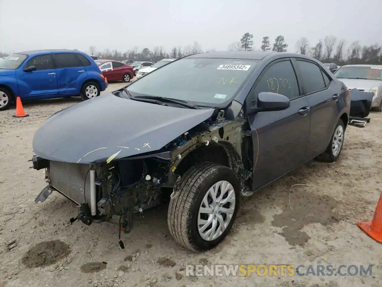 2 Photograph of a damaged car 5YFBURHE9KP946124 TOYOTA COROLLA 2019