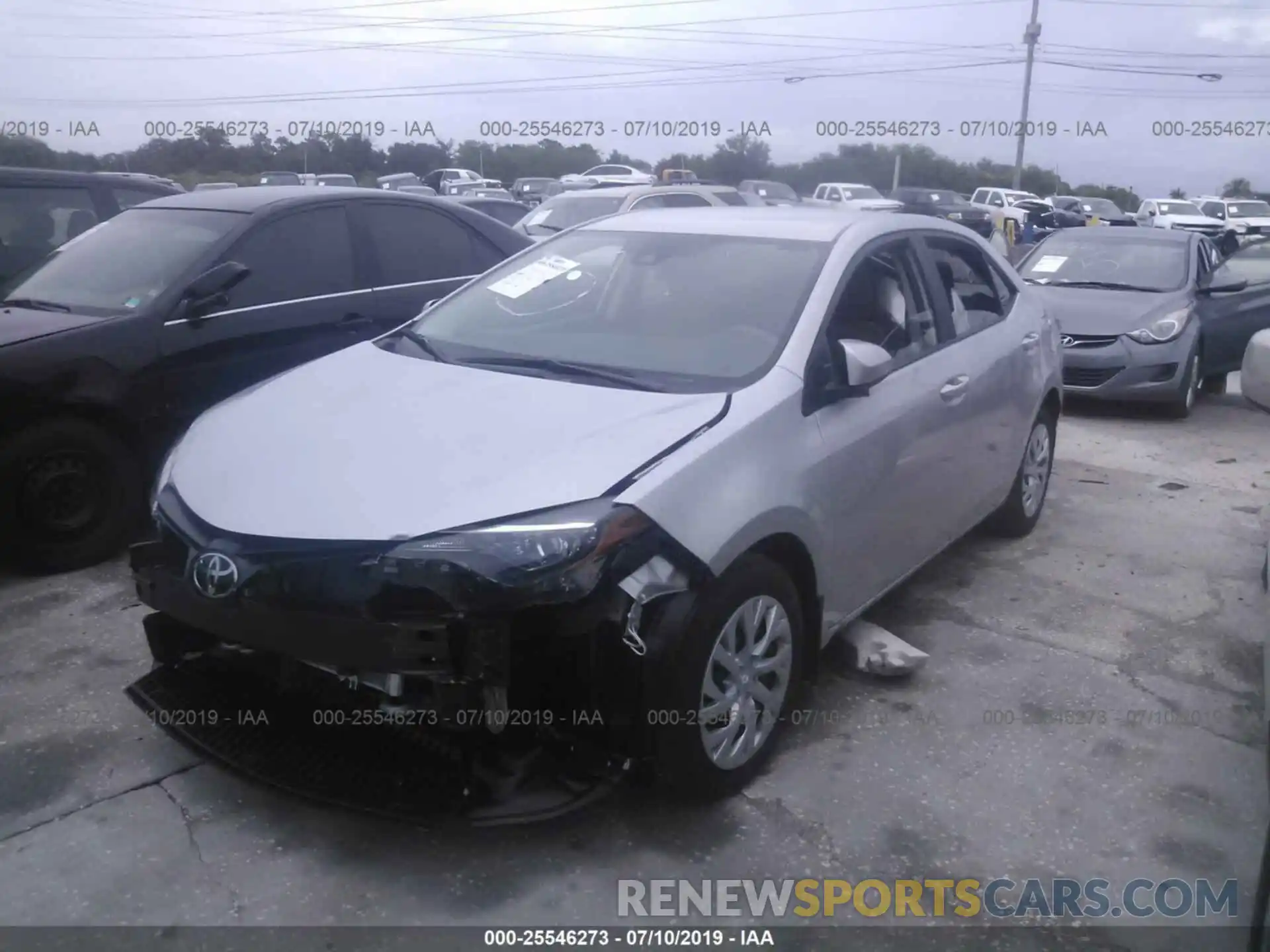 2 Photograph of a damaged car 5YFBURHE9KP947659 TOYOTA COROLLA 2019