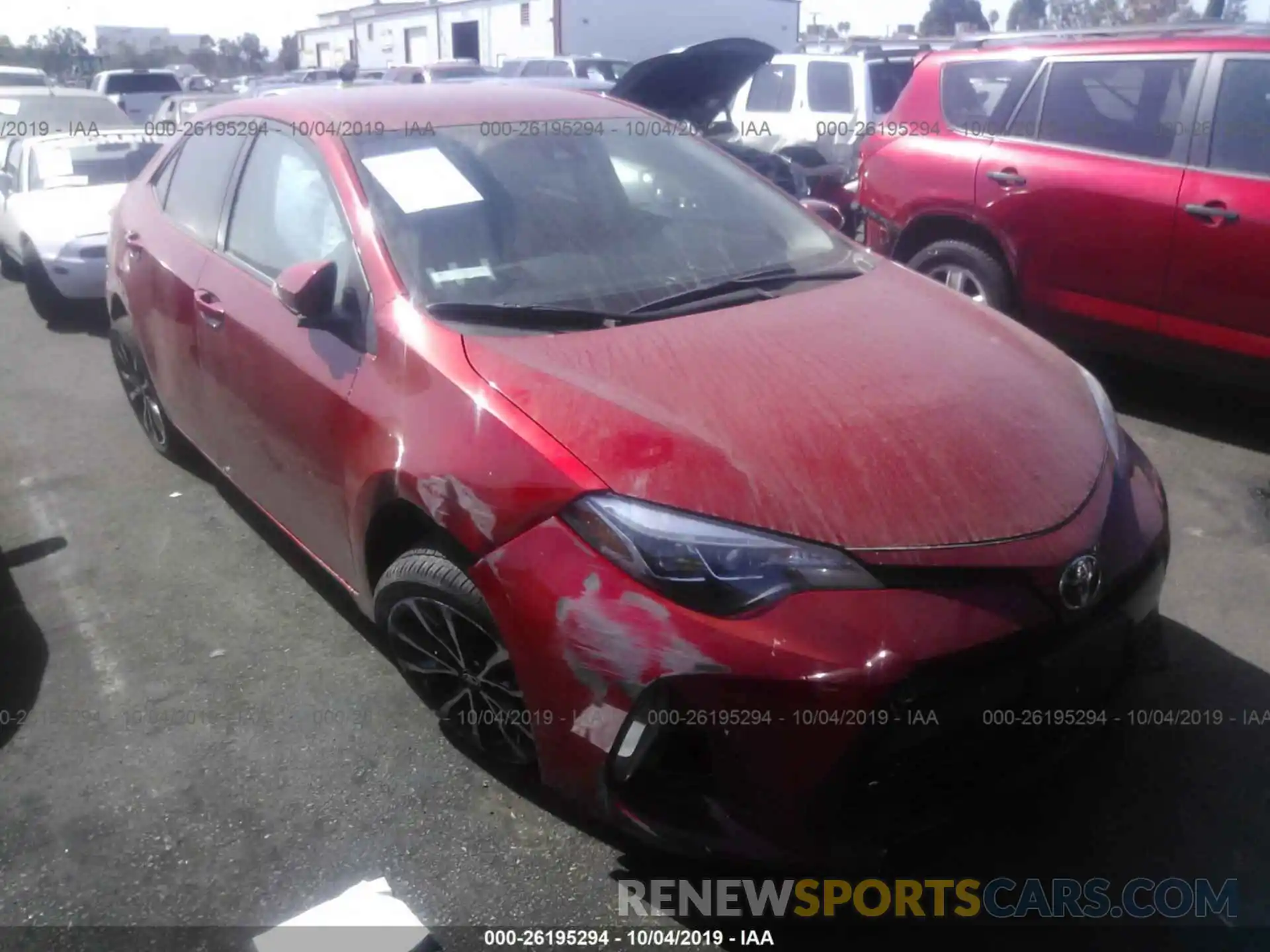 1 Photograph of a damaged car 5YFBURHE9KP948875 TOYOTA COROLLA 2019