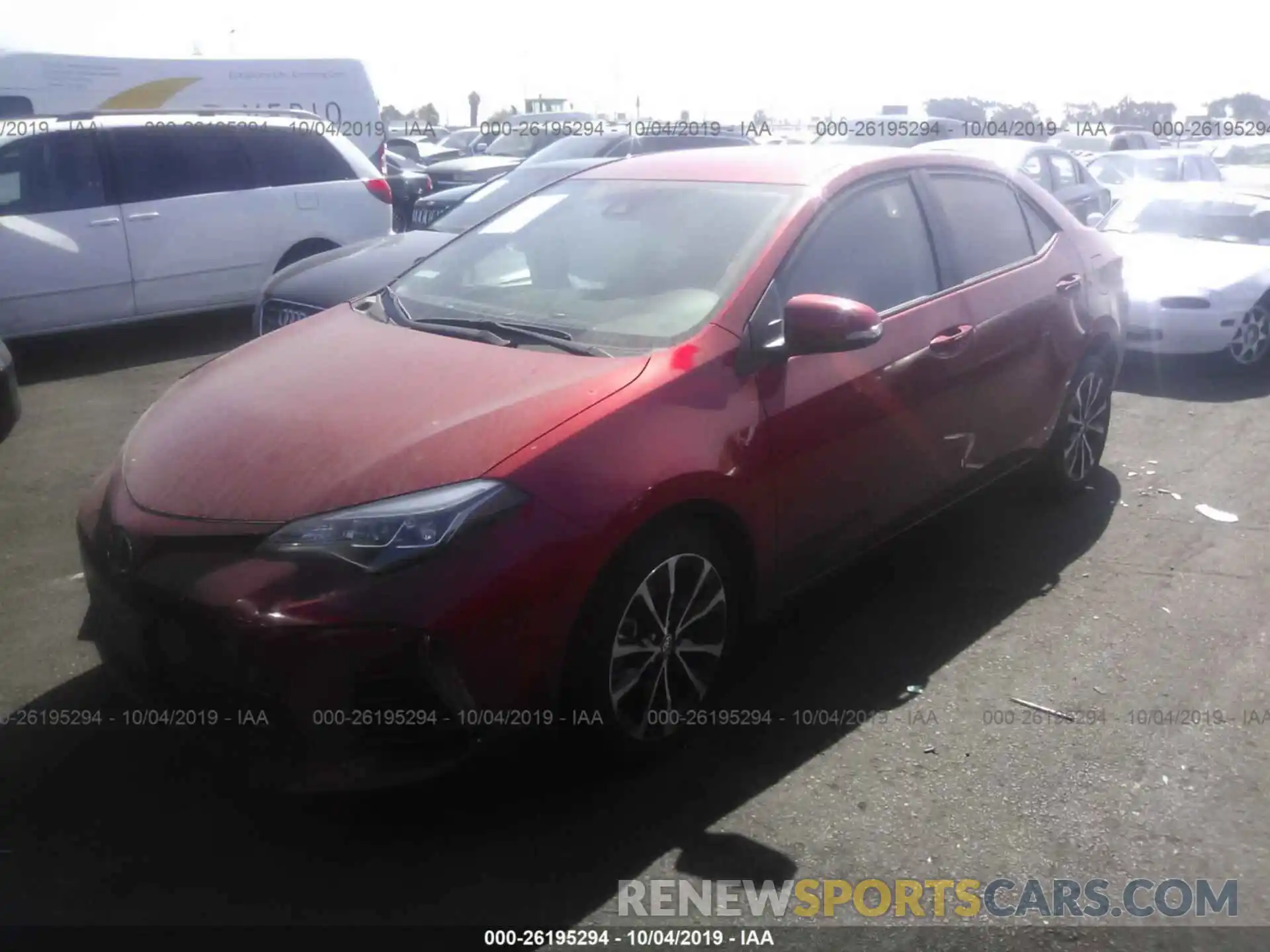 2 Photograph of a damaged car 5YFBURHE9KP948875 TOYOTA COROLLA 2019