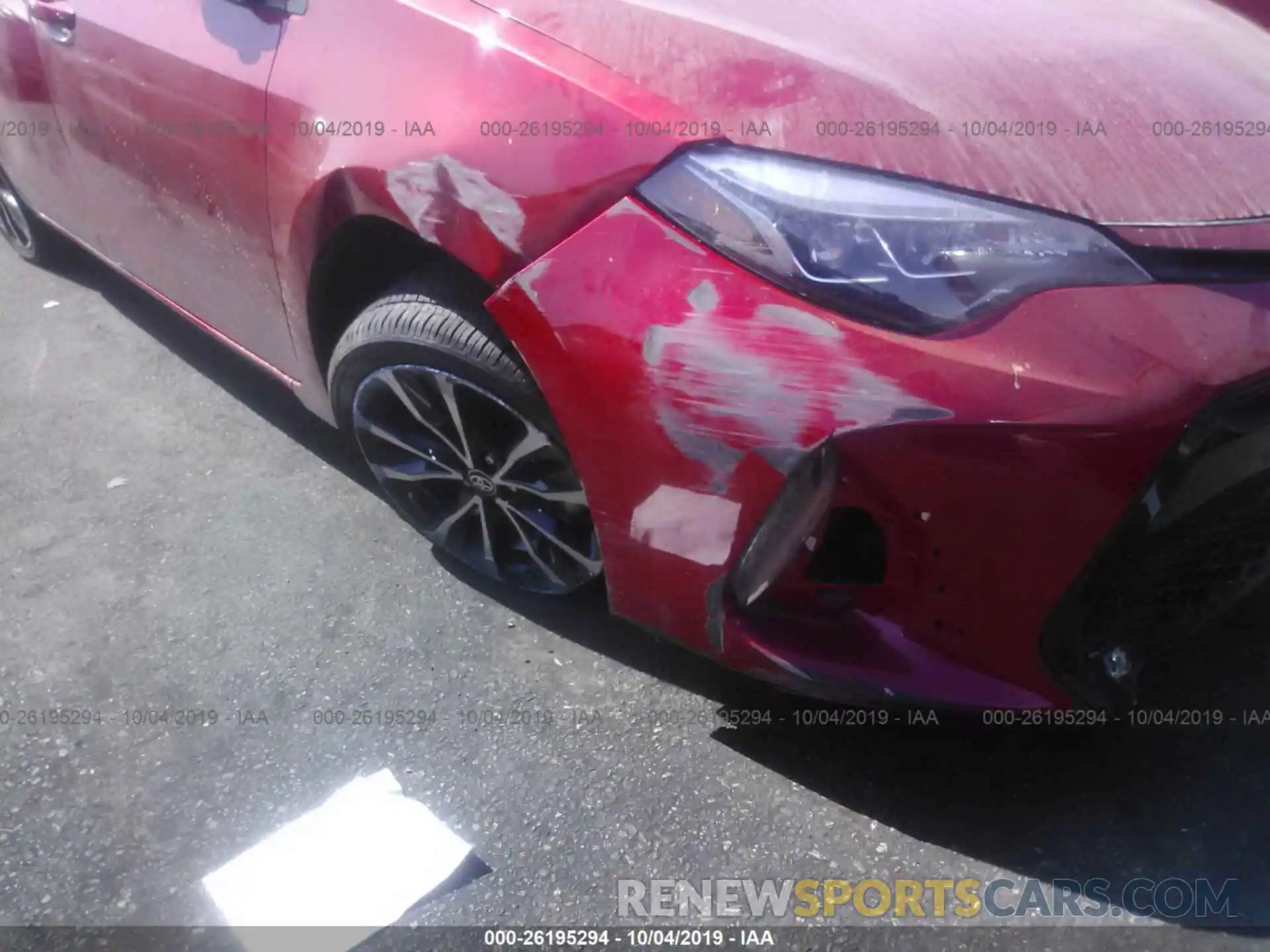 6 Photograph of a damaged car 5YFBURHE9KP948875 TOYOTA COROLLA 2019