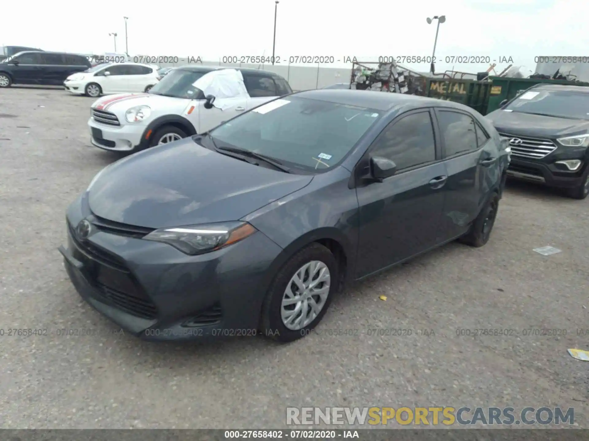 2 Photograph of a damaged car 5YFBURHE9KP949900 TOYOTA COROLLA 2019