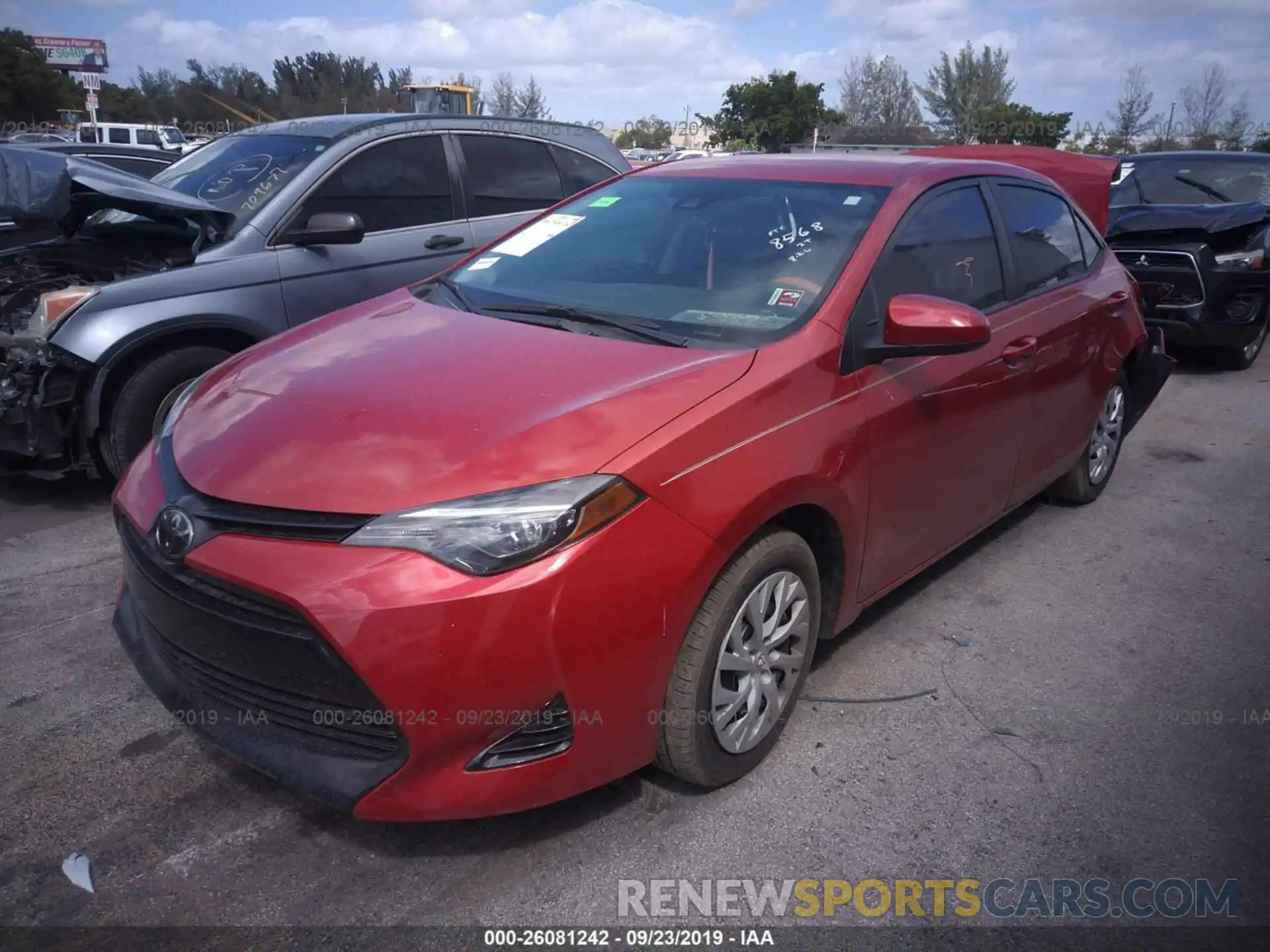 2 Photograph of a damaged car 5YFBURHEXKP858568 TOYOTA COROLLA 2019