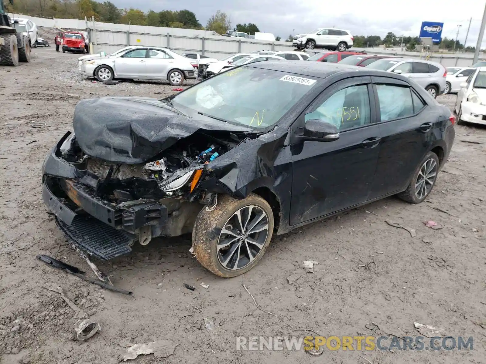 2 Photograph of a damaged car 5YFBURHEXKP861387 TOYOTA COROLLA 2019