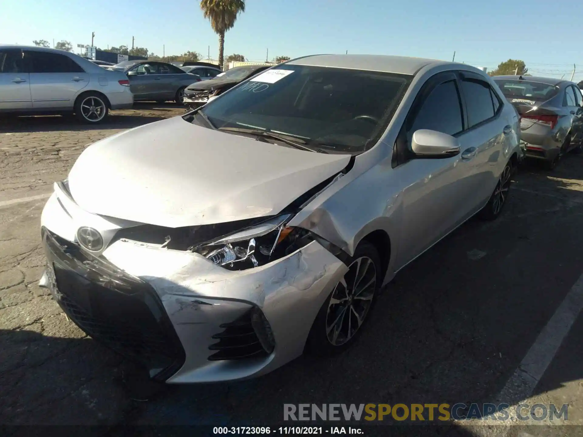 2 Photograph of a damaged car 5YFBURHEXKP865522 TOYOTA COROLLA 2019