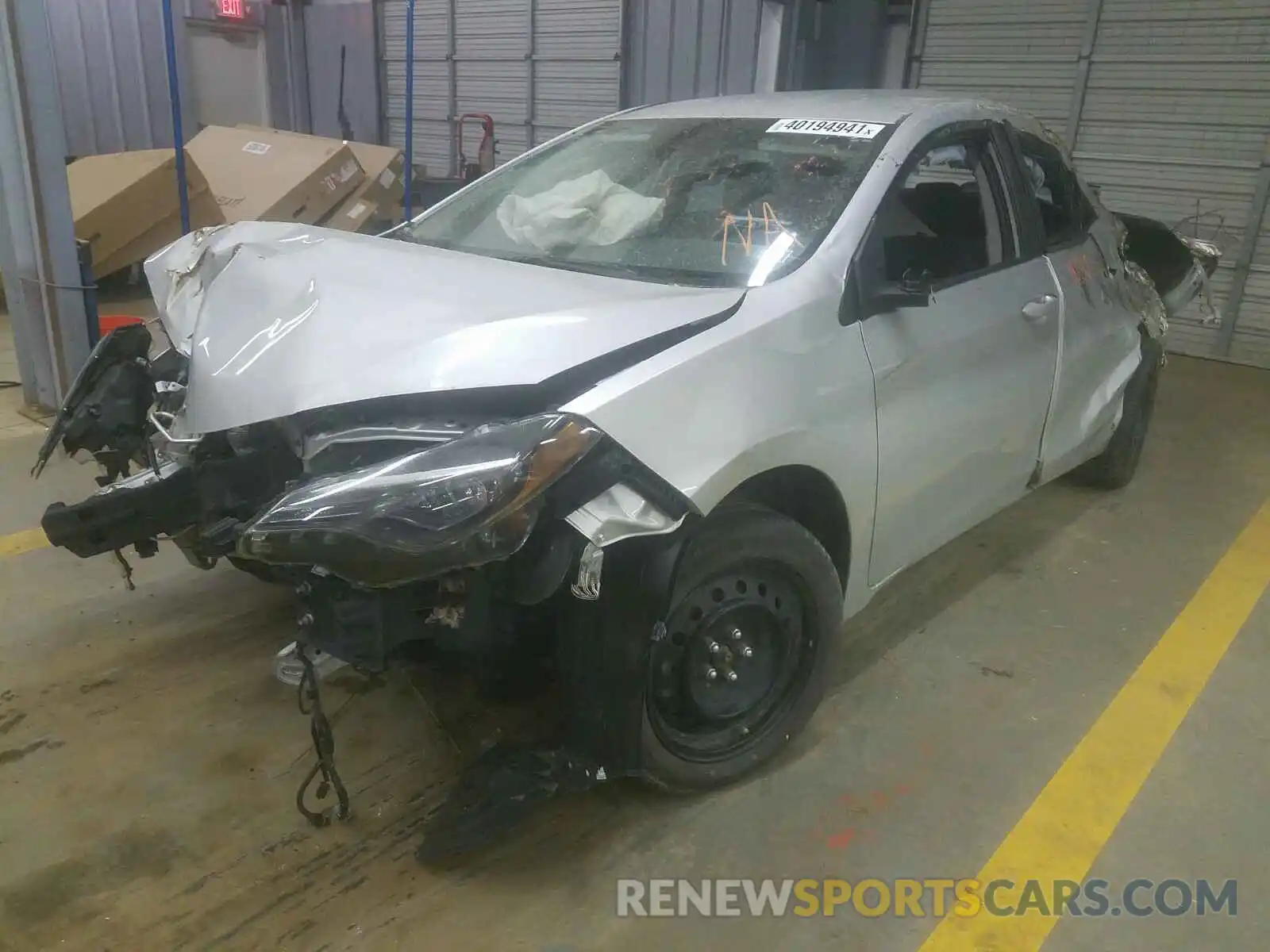2 Photograph of a damaged car 5YFBURHEXKP871465 TOYOTA COROLLA 2019