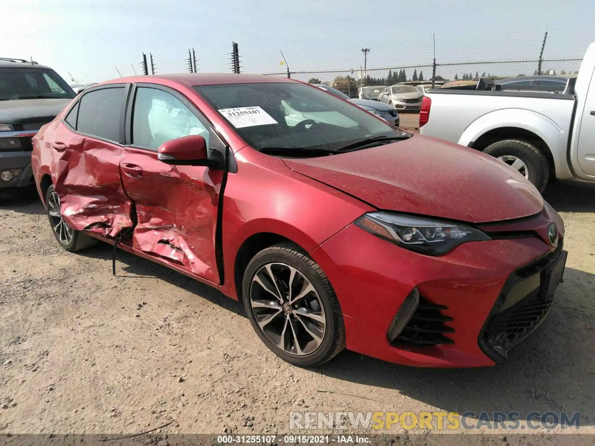 1 Photograph of a damaged car 5YFBURHEXKP871577 TOYOTA COROLLA 2019