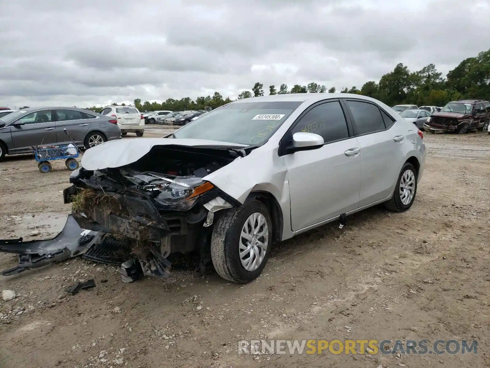 2 Photograph of a damaged car 5YFBURHEXKP871627 TOYOTA COROLLA 2019