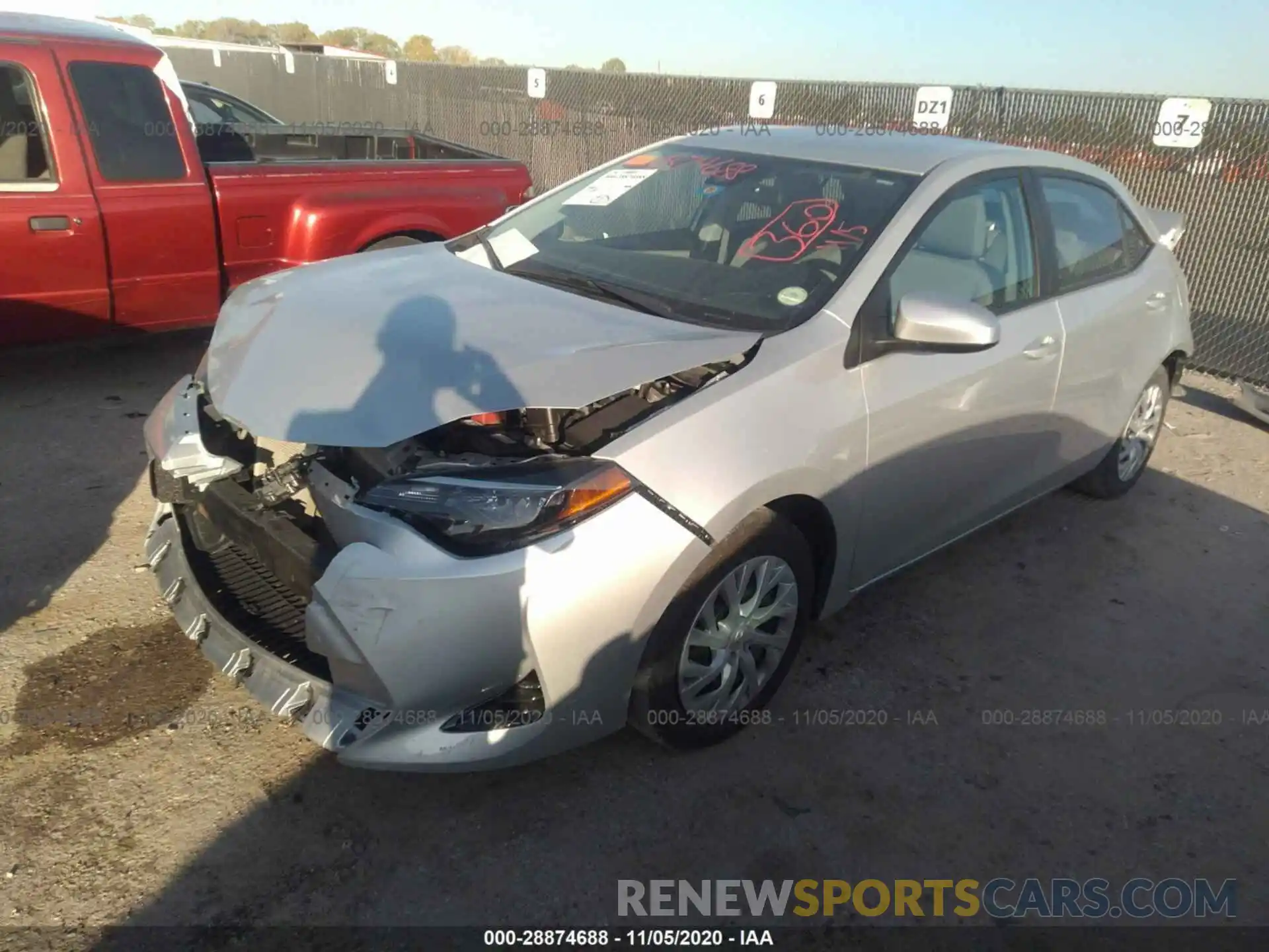 2 Photograph of a damaged car 5YFBURHEXKP872633 TOYOTA COROLLA 2019