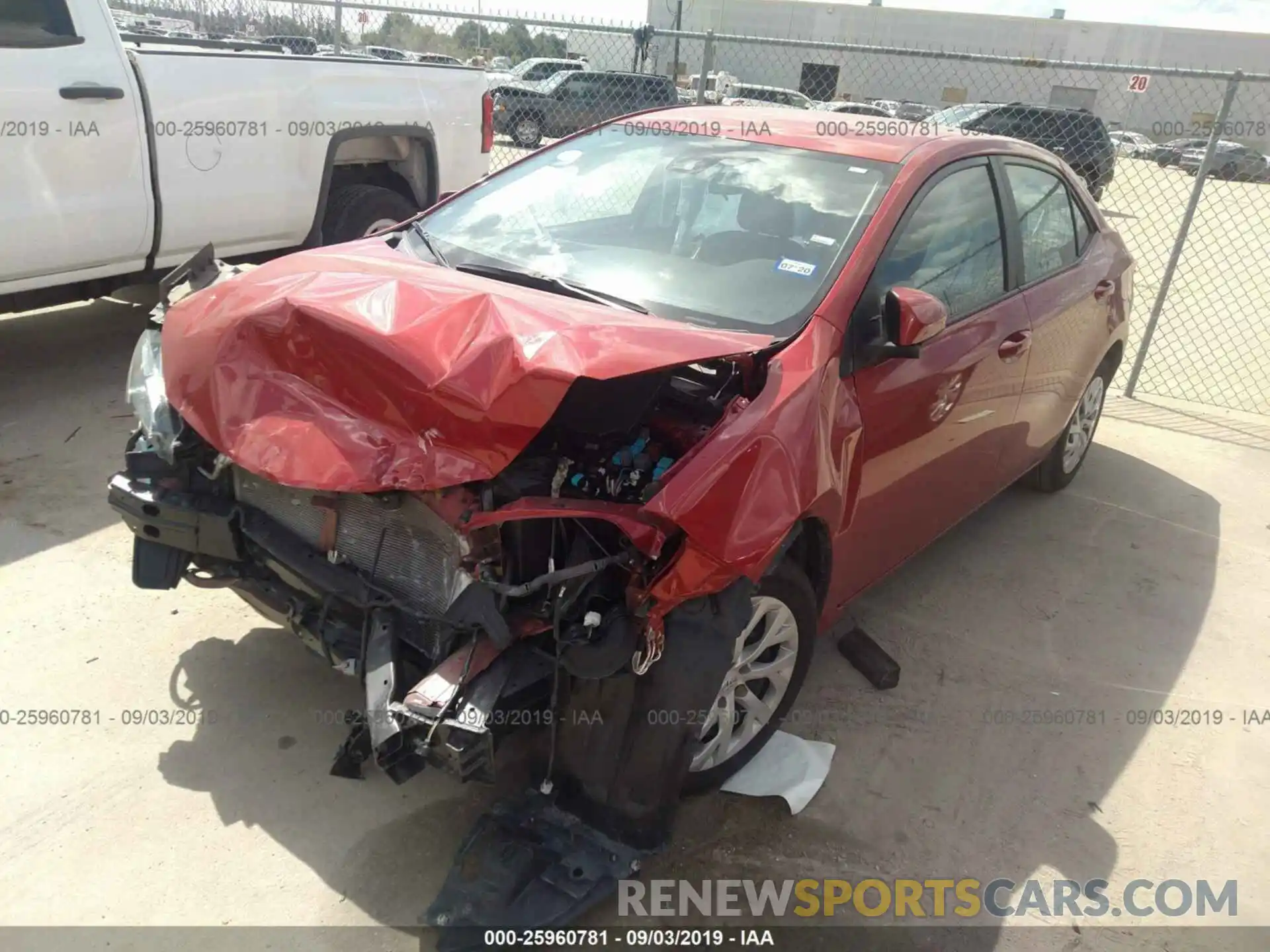 2 Photograph of a damaged car 5YFBURHEXKP873605 TOYOTA COROLLA 2019