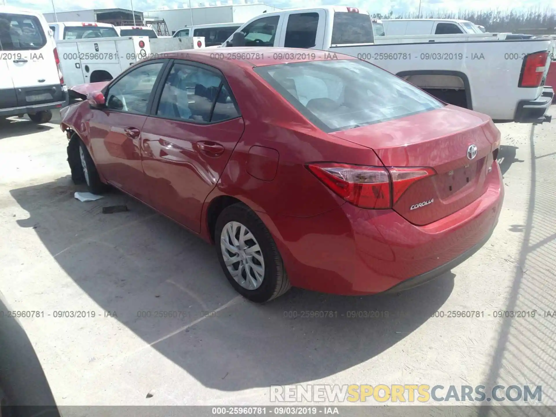 3 Photograph of a damaged car 5YFBURHEXKP873605 TOYOTA COROLLA 2019