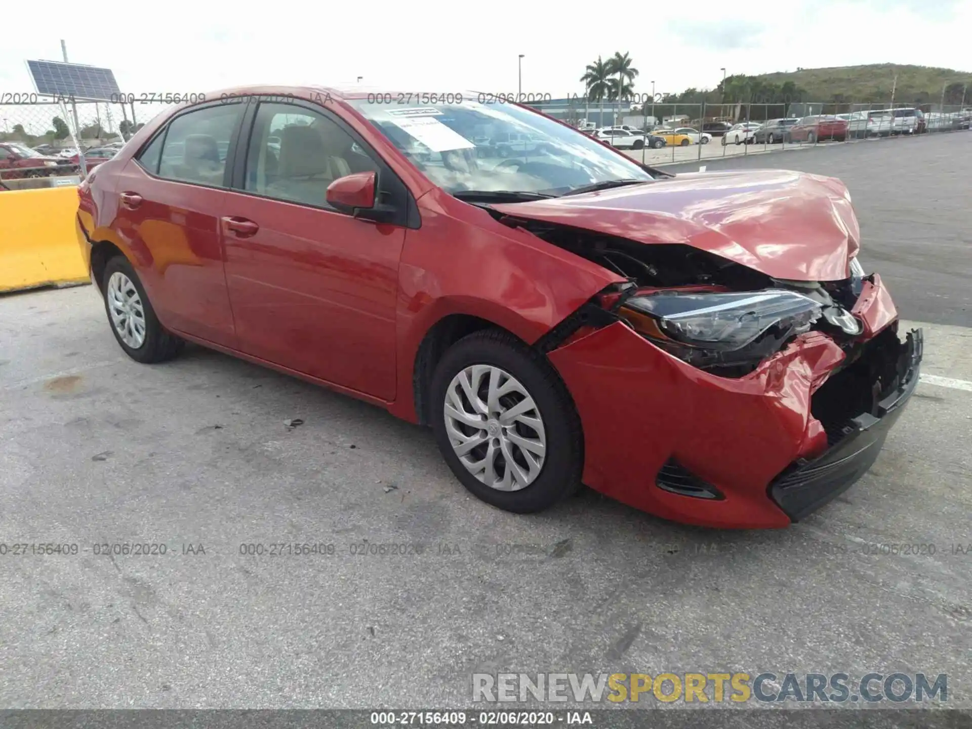 1 Photograph of a damaged car 5YFBURHEXKP874110 TOYOTA COROLLA 2019