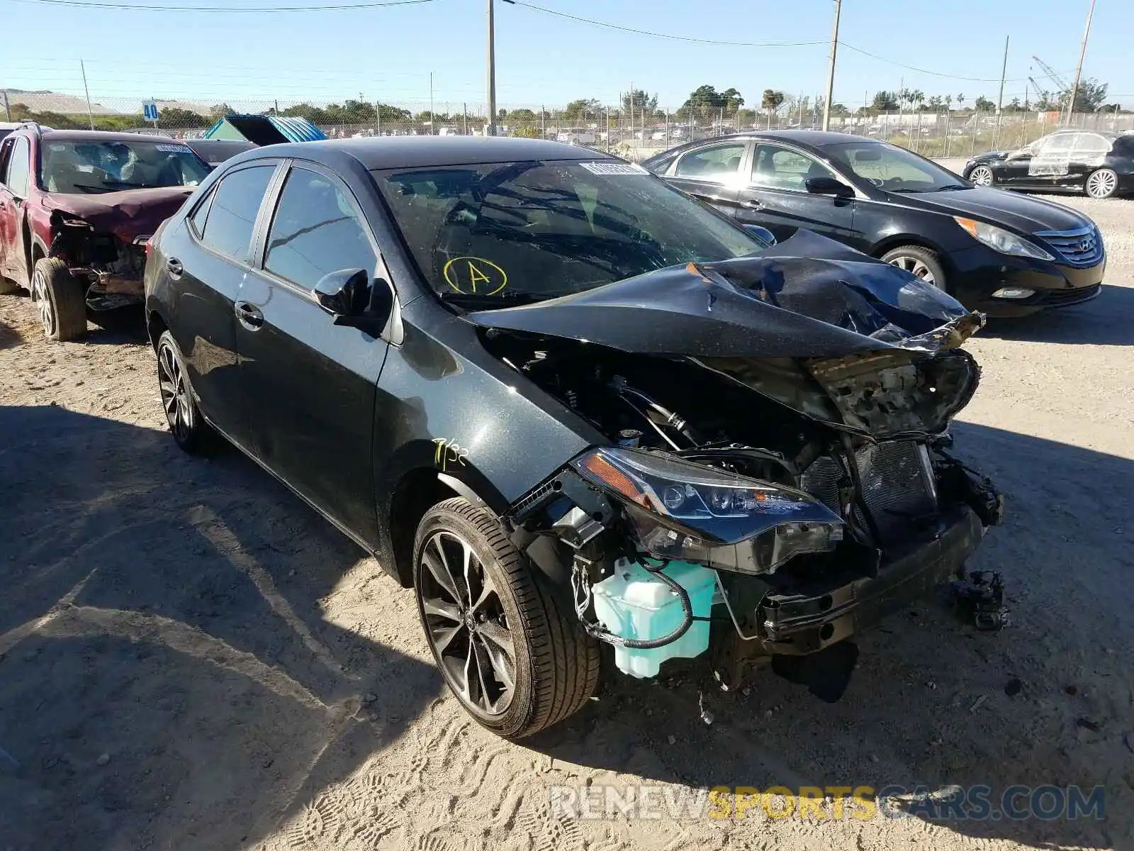 1 Photograph of a damaged car 5YFBURHEXKP877119 TOYOTA COROLLA 2019