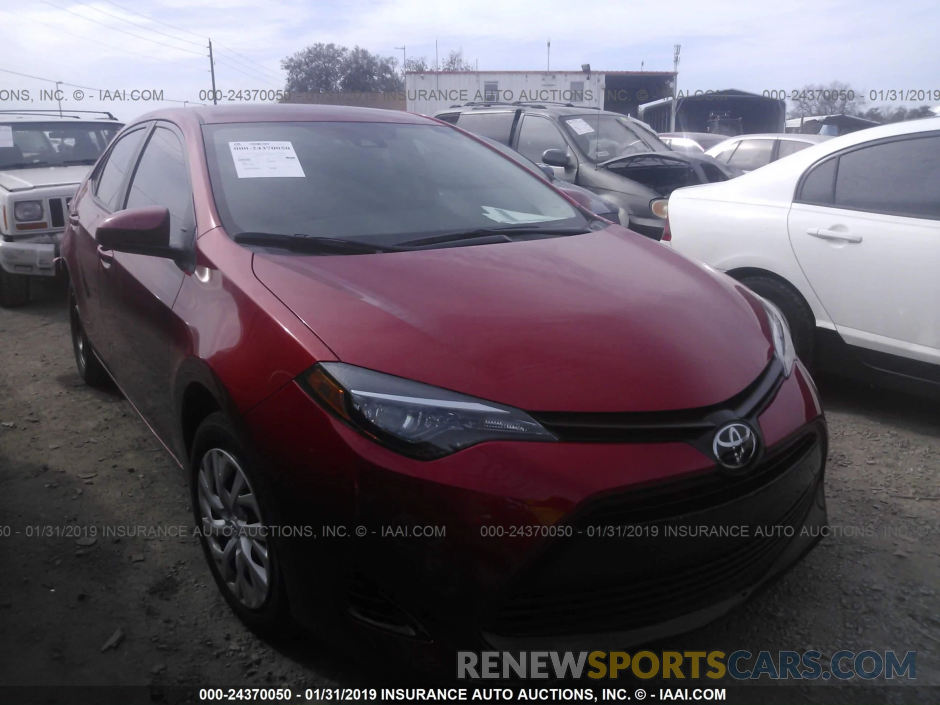 1 Photograph of a damaged car 5YFBURHEXKP877640 TOYOTA COROLLA 2019