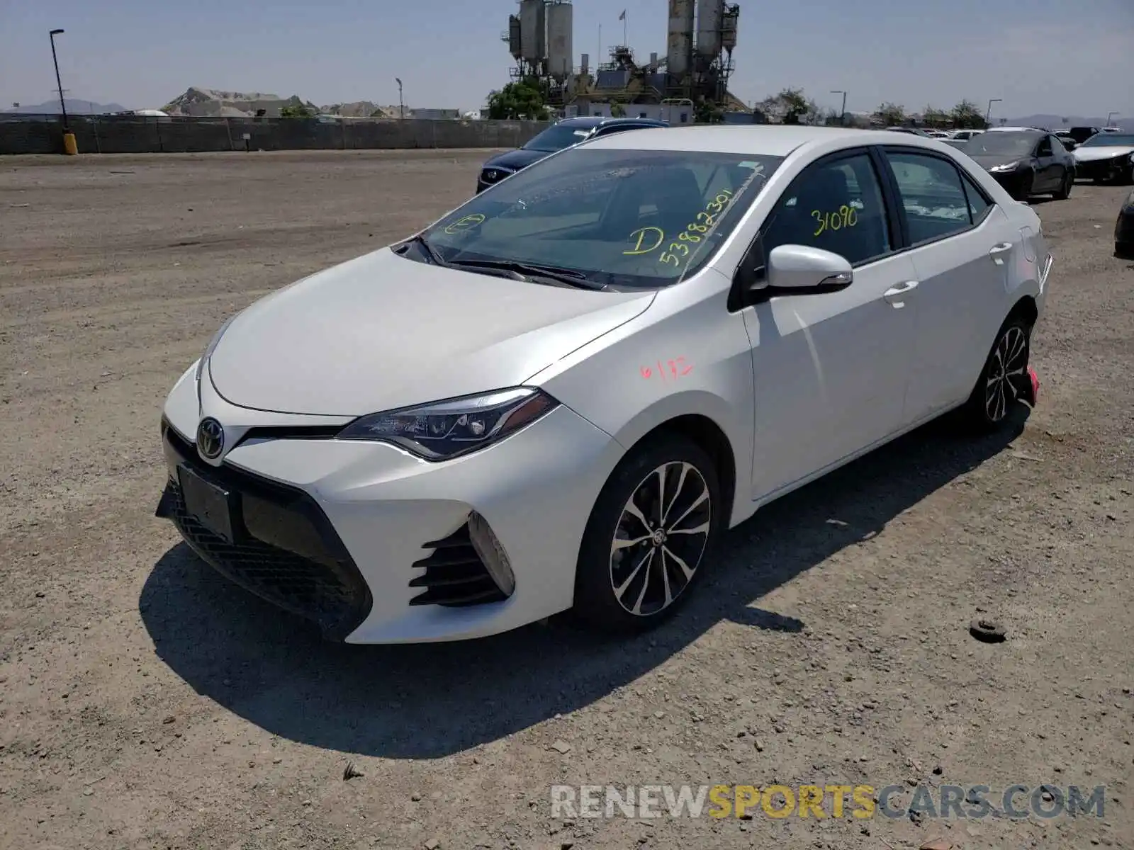 2 Photograph of a damaged car 5YFBURHEXKP878335 TOYOTA COROLLA 2019