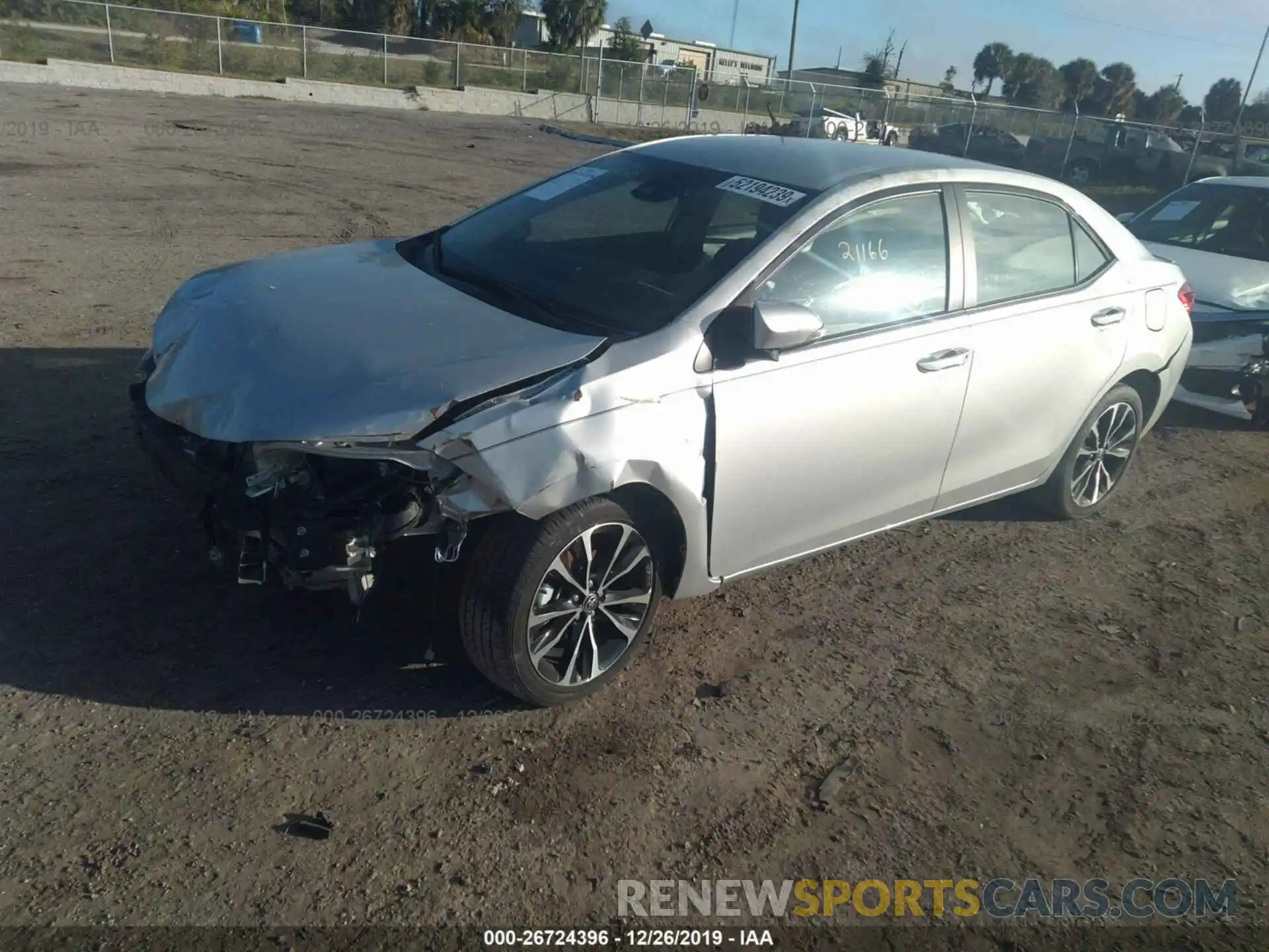 2 Photograph of a damaged car 5YFBURHEXKP878481 TOYOTA COROLLA 2019