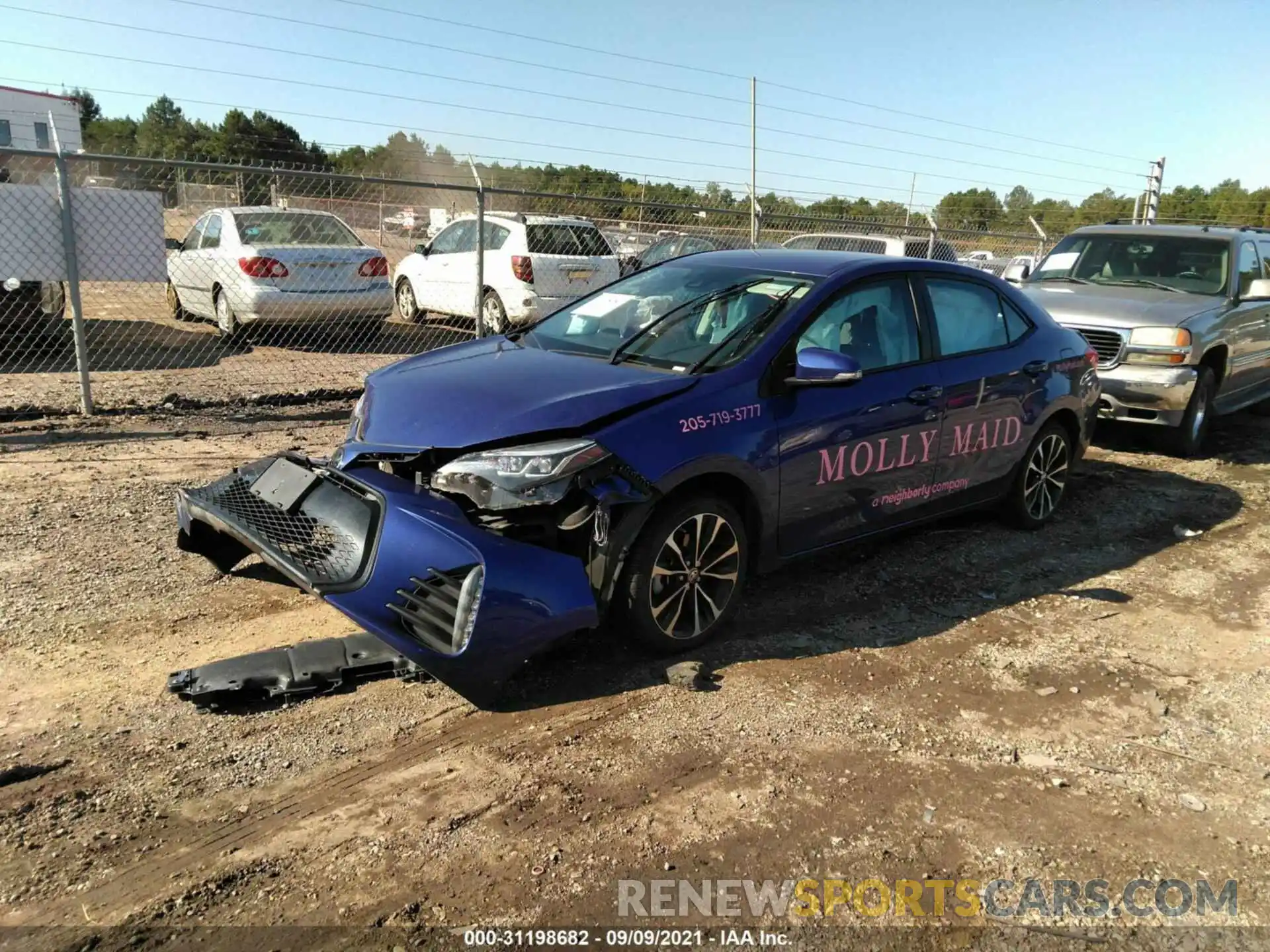 2 Photograph of a damaged car 5YFBURHEXKP879629 TOYOTA COROLLA 2019