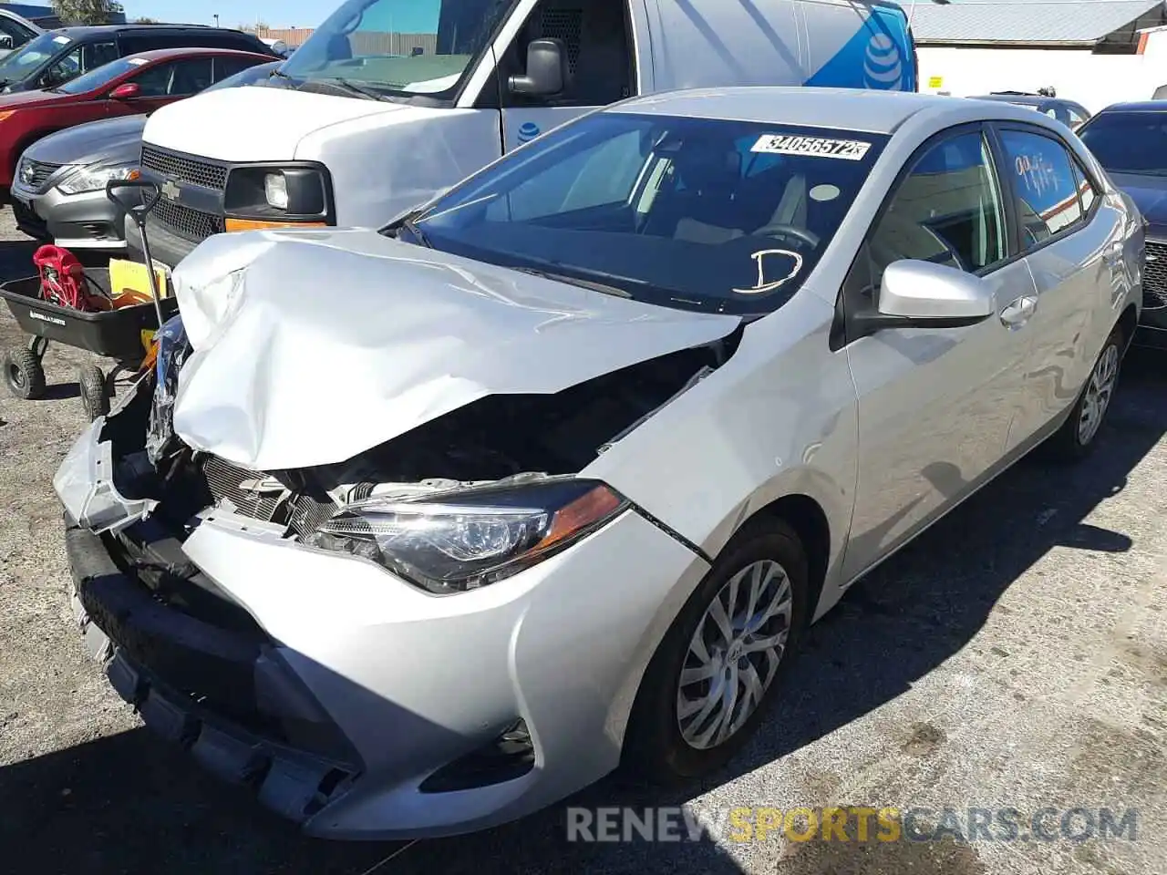 2 Photograph of a damaged car 5YFBURHEXKP884622 TOYOTA COROLLA 2019